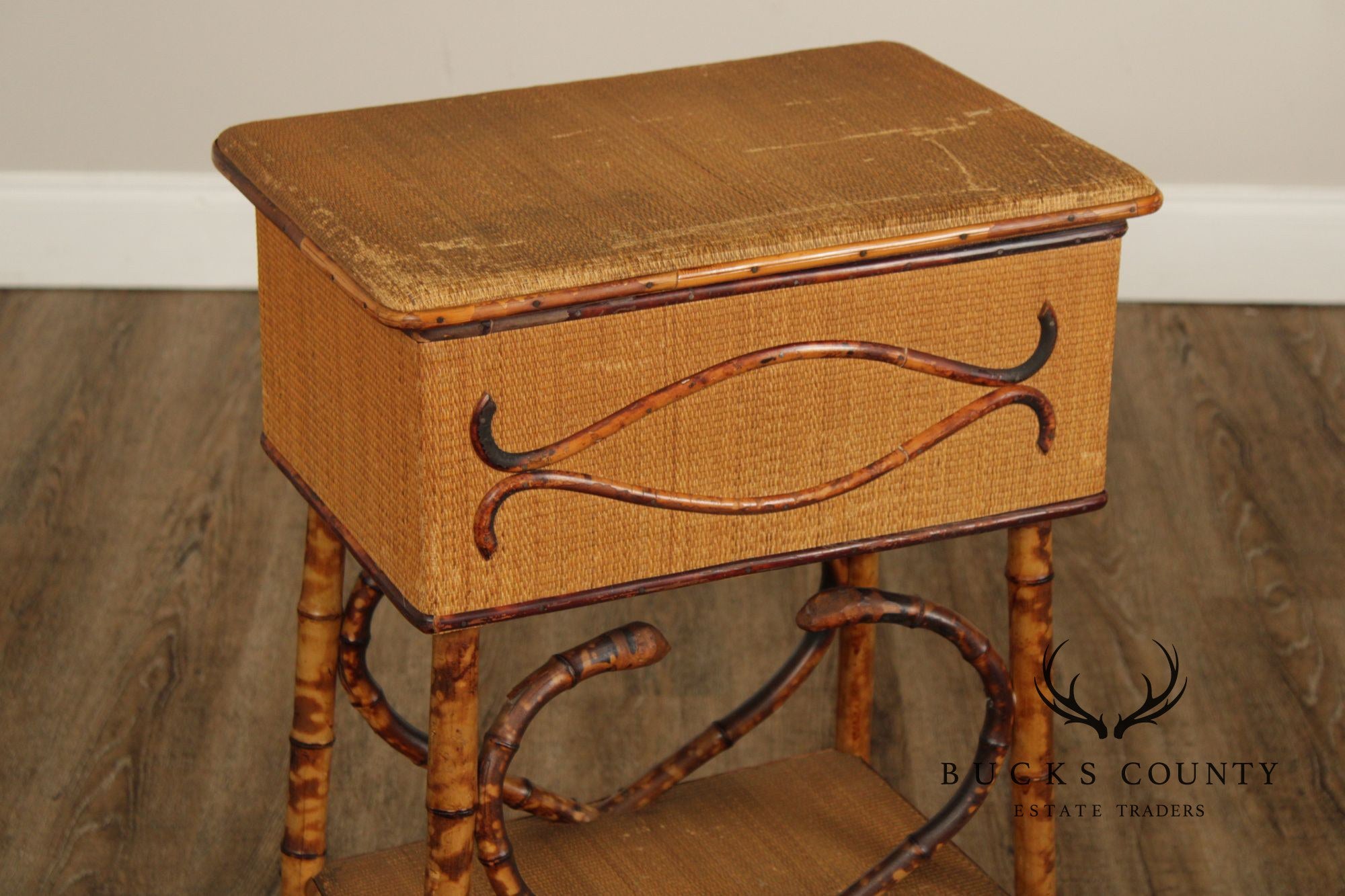 Vintage English Bamboo Sewing Stand