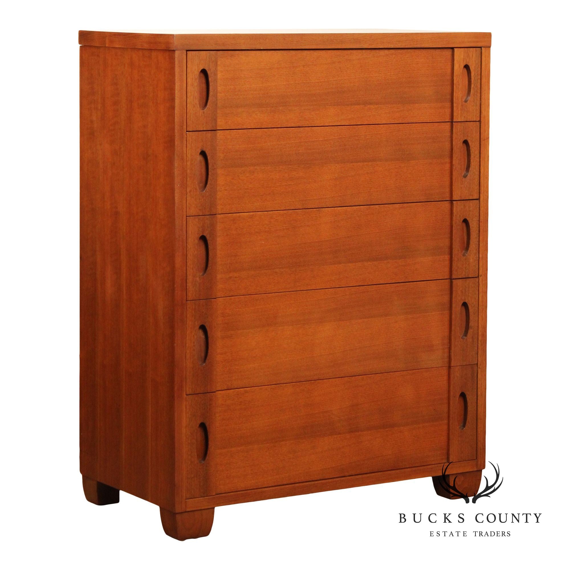 Phenix Furniture Co. Mid Century Modern Walnut Tall Chest