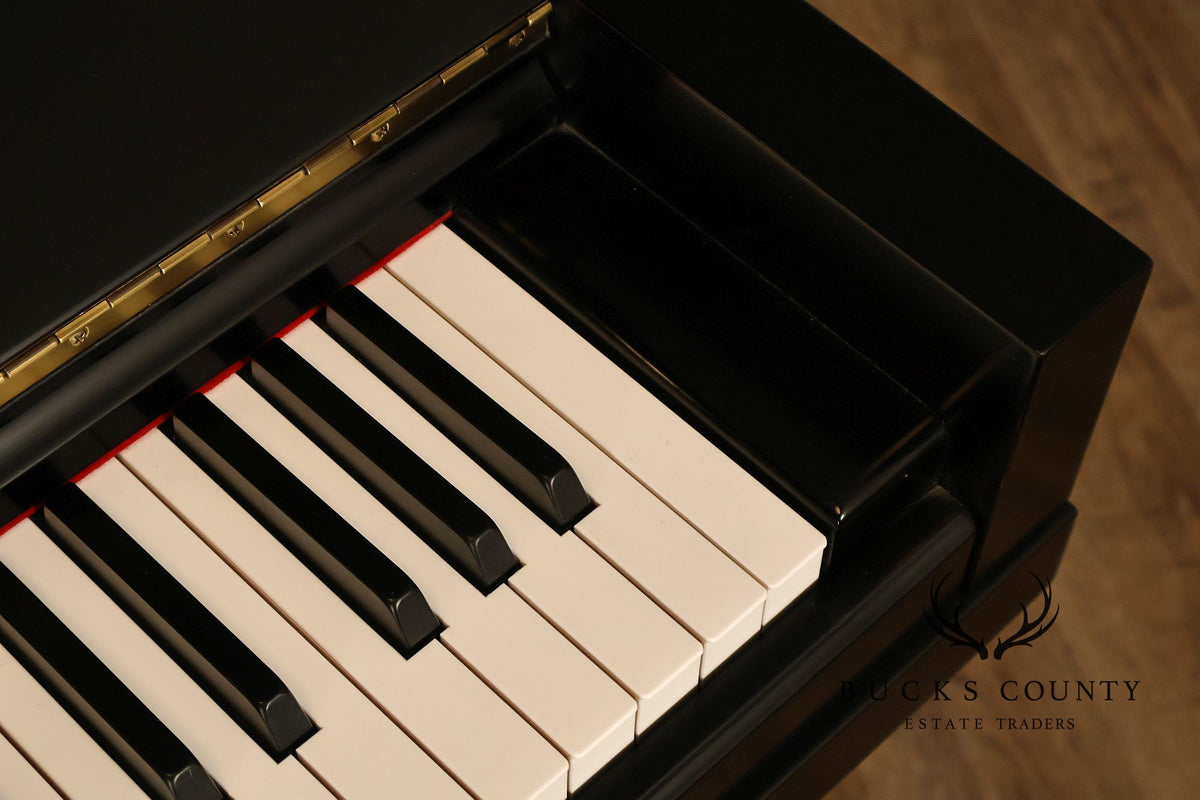 Steinway & Sons Model 1098 Ebonized Upright Piano With Bench