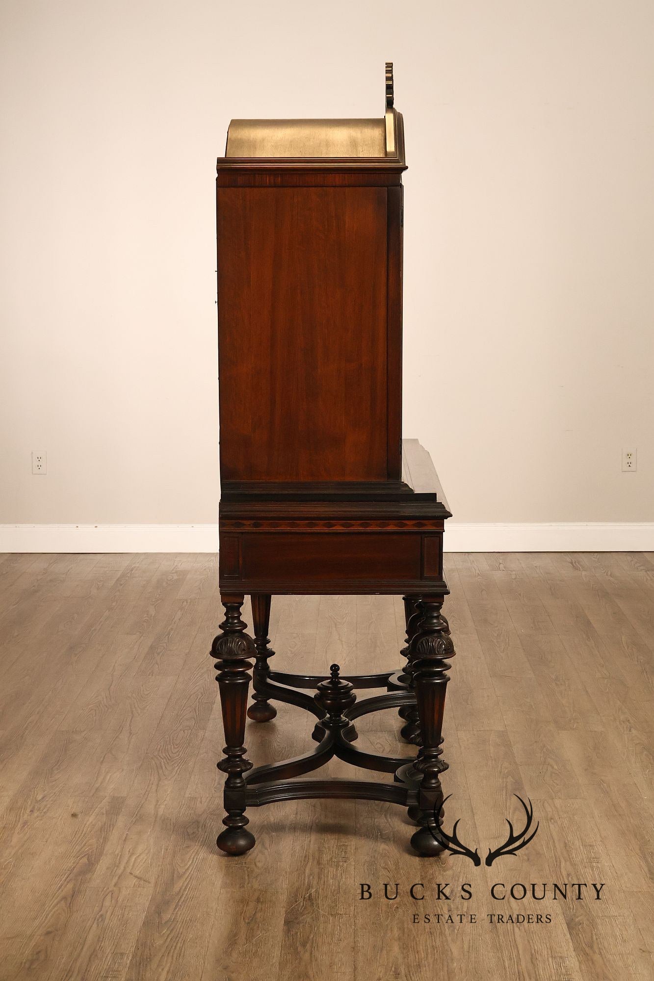 Rockford Republic Furniture Company 1920's Walnut China Display Cabinet