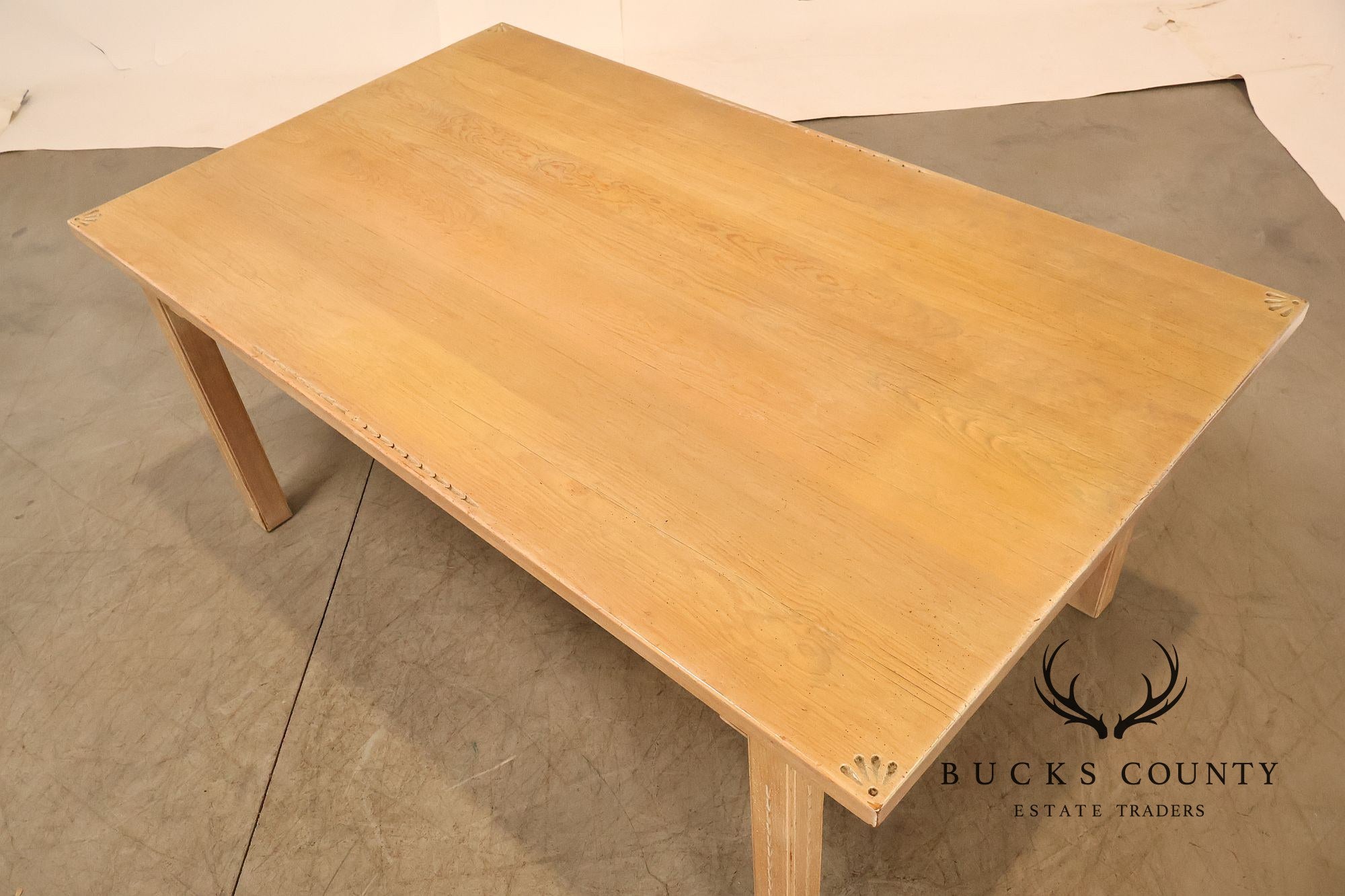 Southwest Style Cerused Pine Dining Table