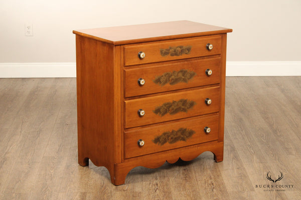Hitchcock Vintage Maple Stenciled Chest Of Drawers