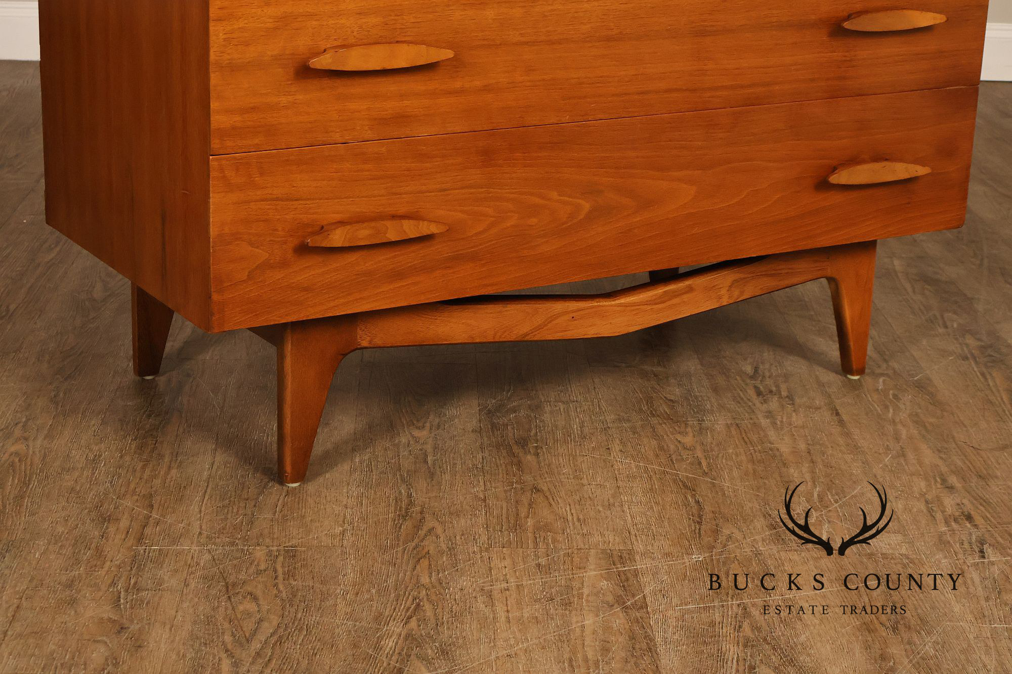 Mid Century Modern Walnut Tall Chest of Drawers