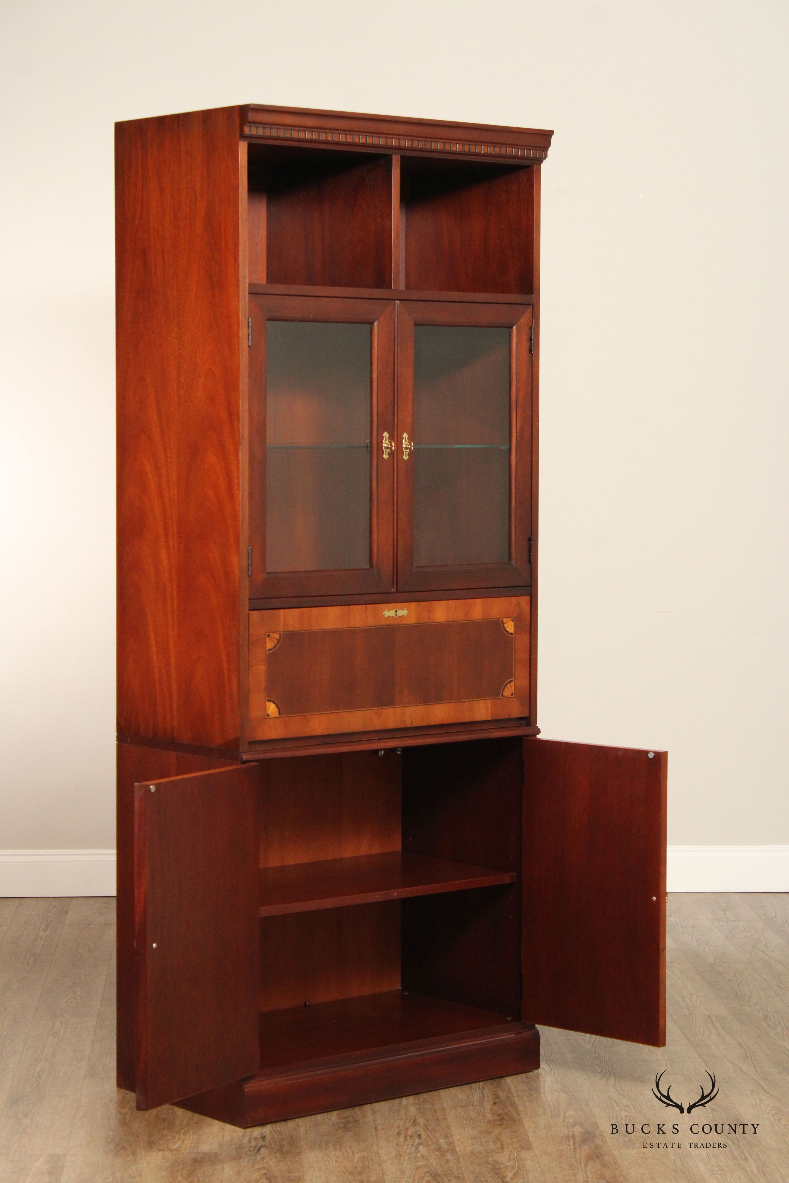 Hekman Federal Style Mahogany Secretary Bookcase