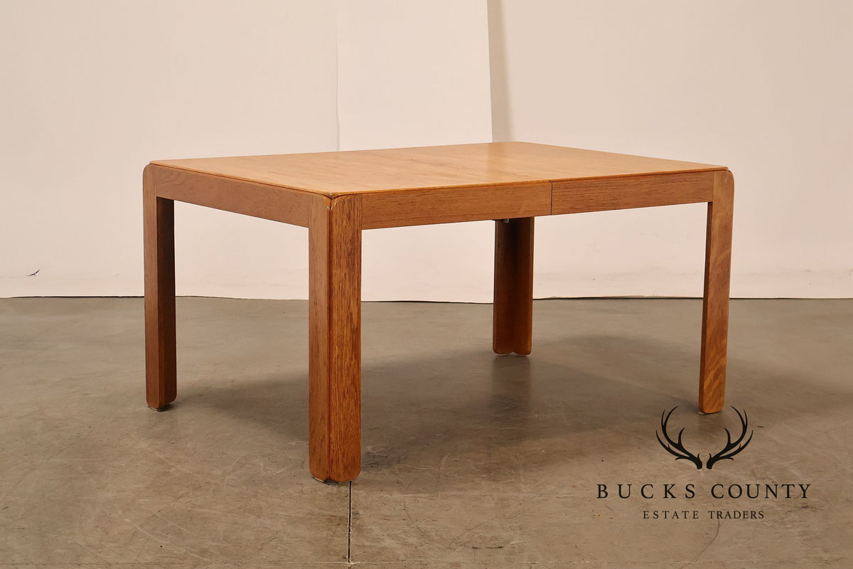 N. Eilersen A/S Danish Modern Teak Extension Dining Table With Two Leaves