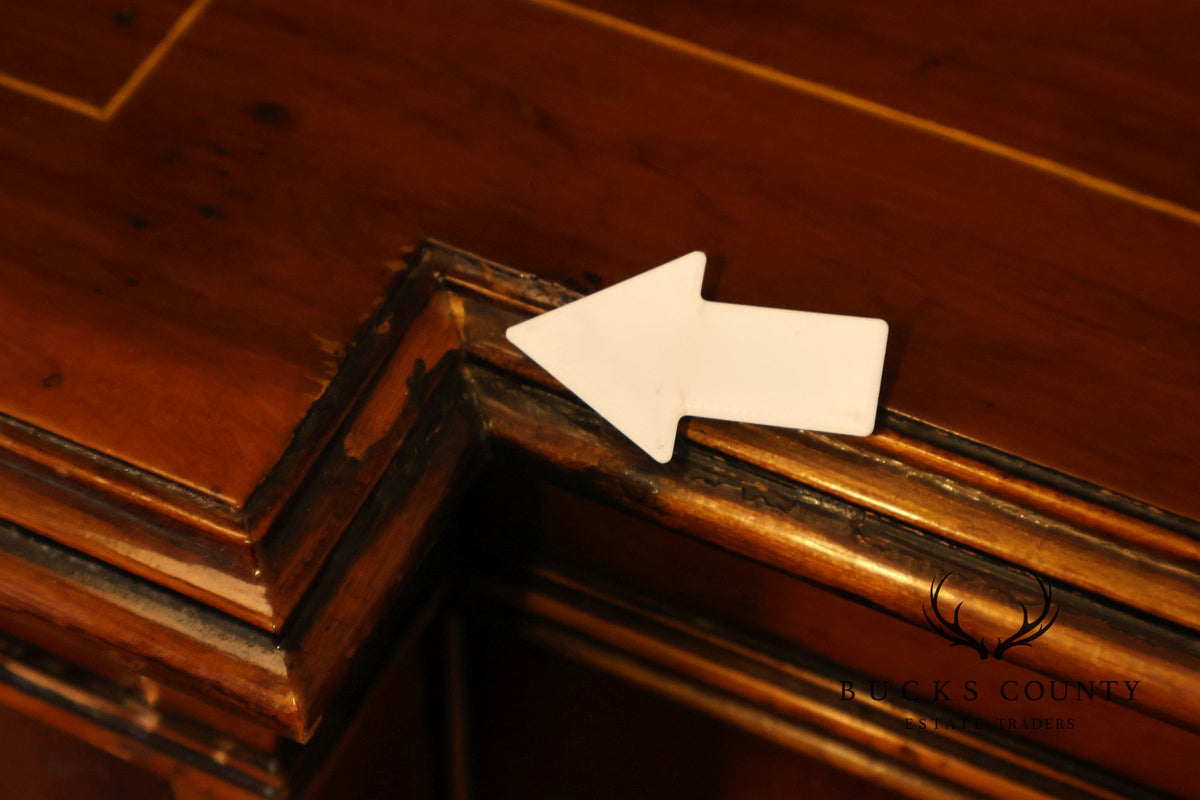 Narrow English Georgian Style Eight-Drawer Buffet Sideboard Credenza