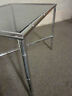 Hollywood Regency Chrome & Smoked Glass Side Table