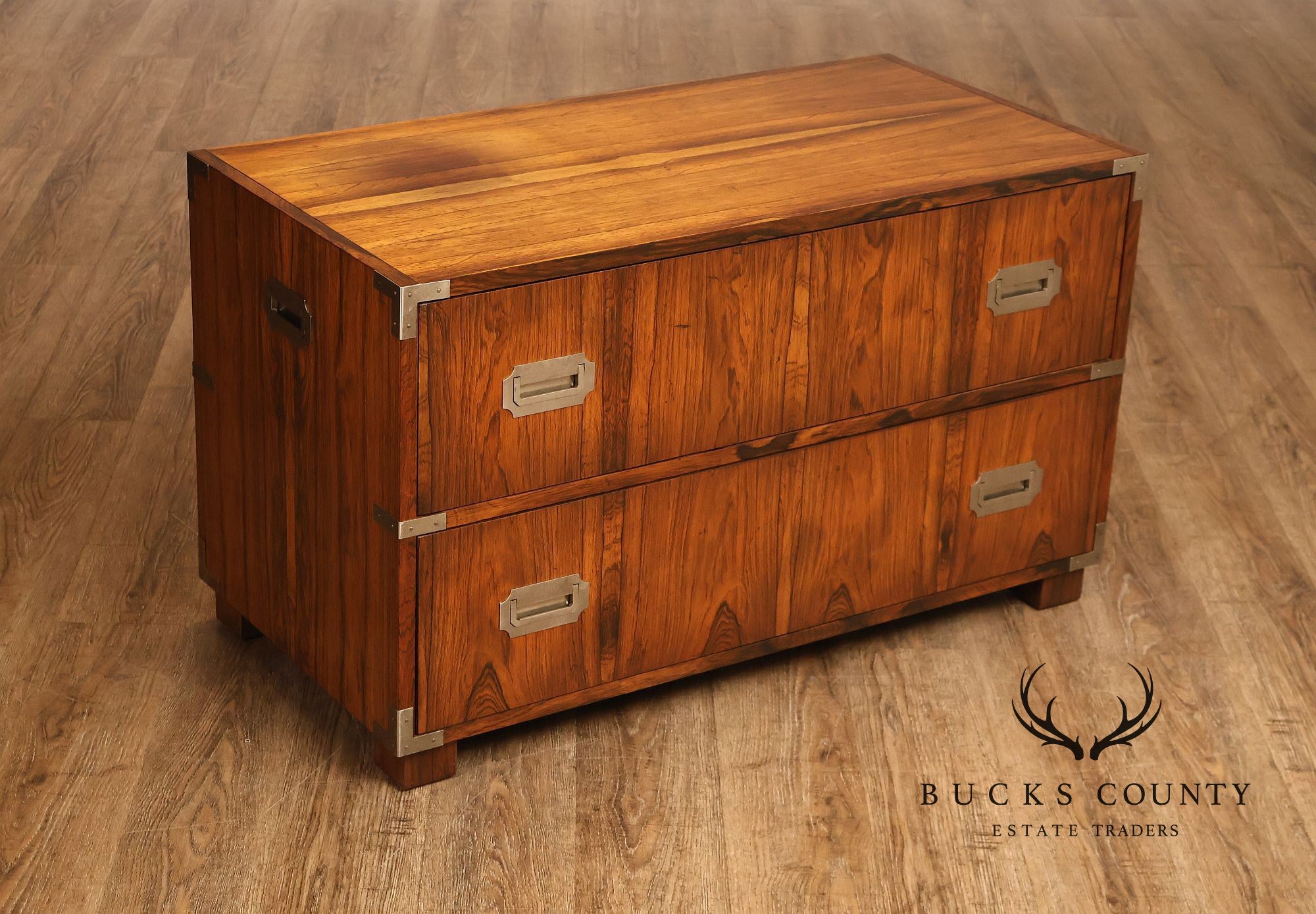 Baker Campaign Style Rosewood Low Chest