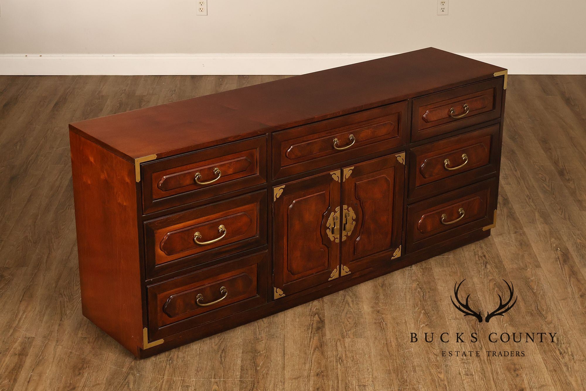 Bernhardt Vintage Campaign Style Door Chest