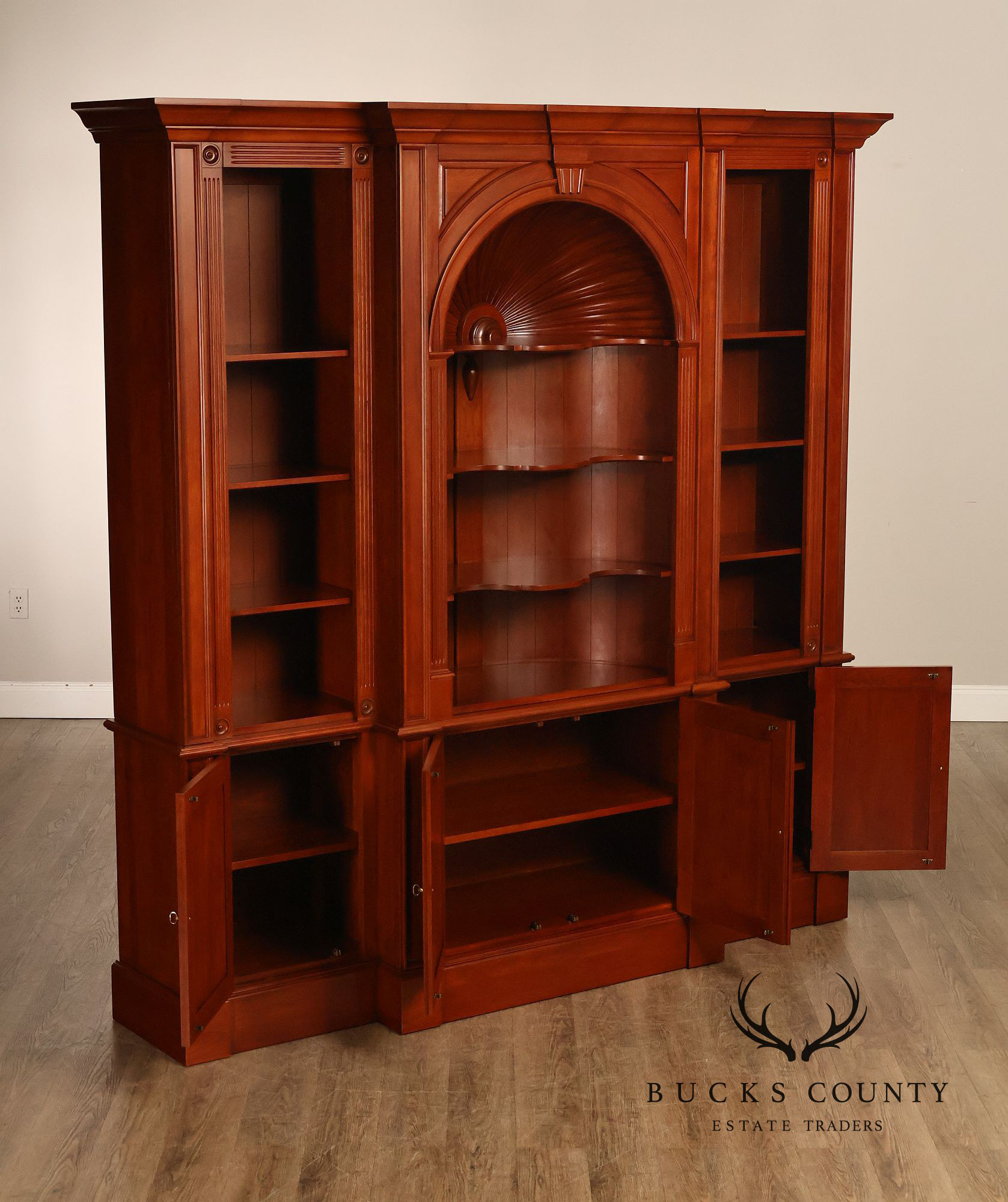 Harden Chippendale Style Cherry Library Bookcase