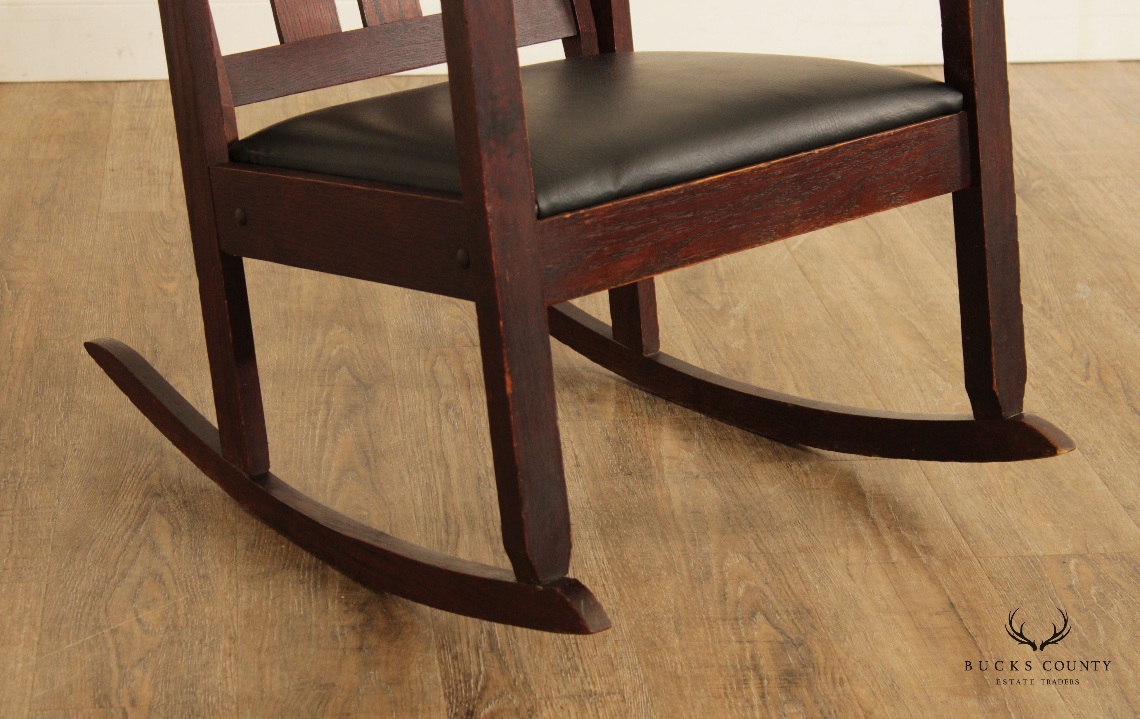 Antique Mission Oak Rocking Chair