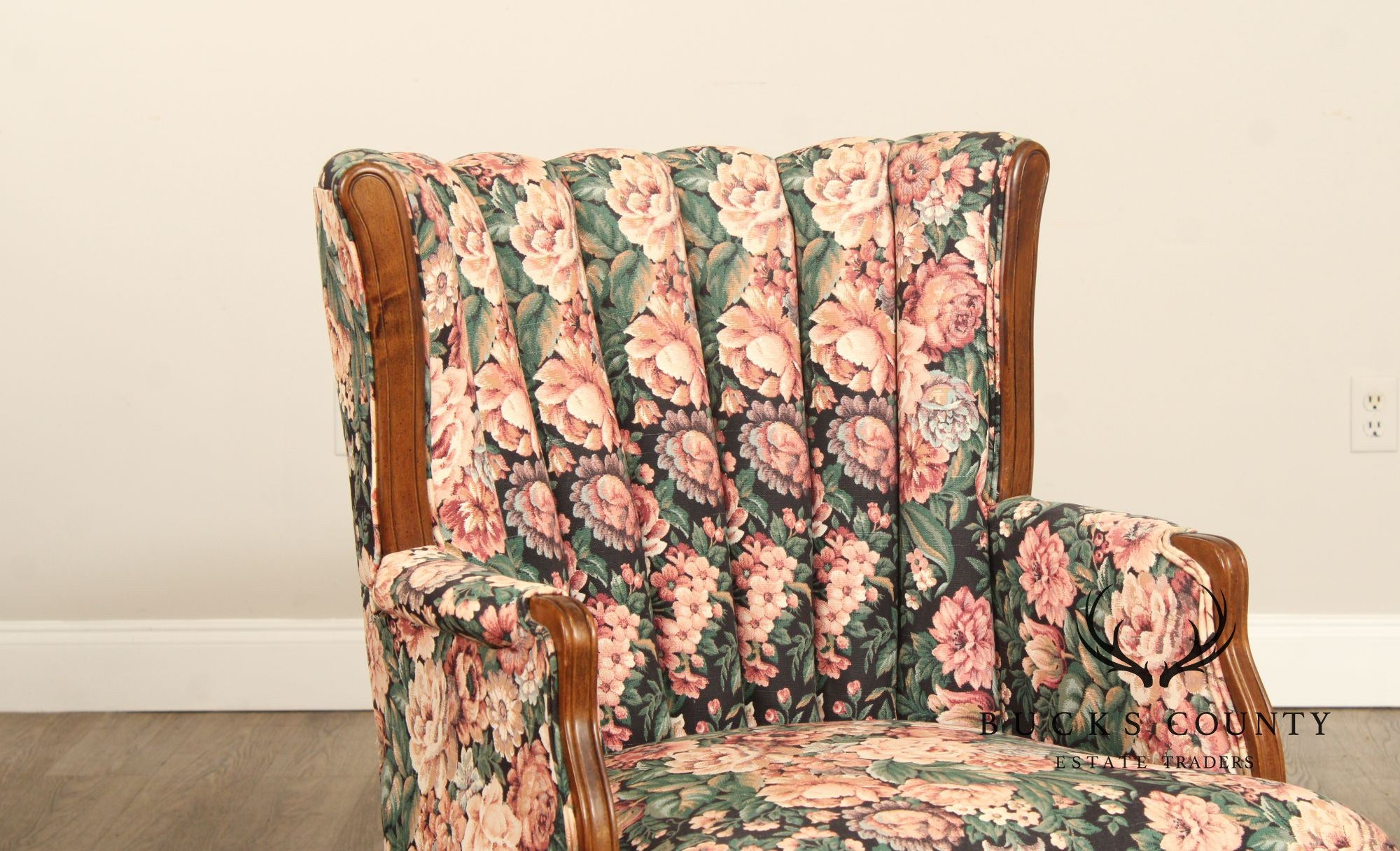 Queen Anne Style Channel Back Armchair