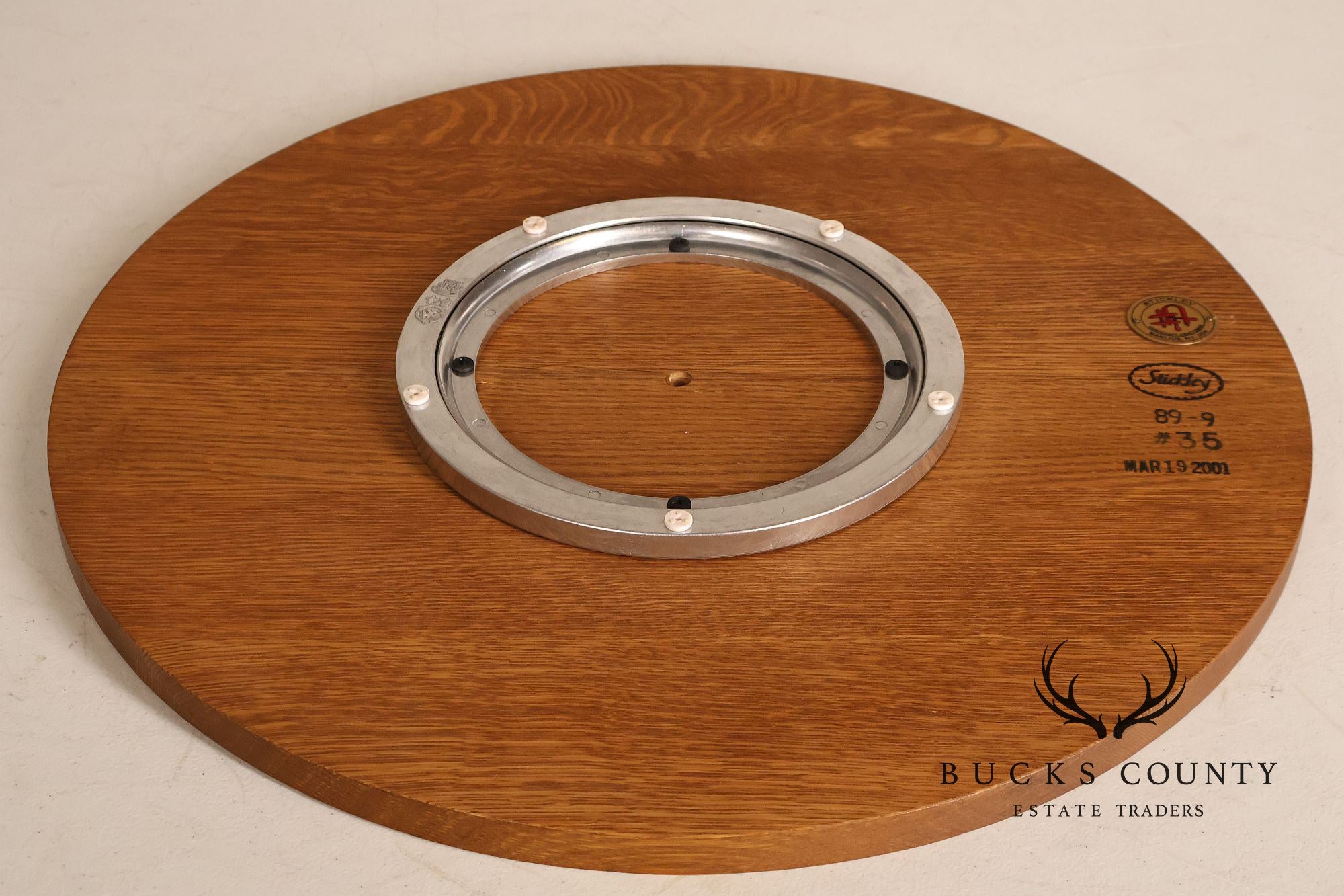 Stickley Mission Collection Round Oak Lazy Susan