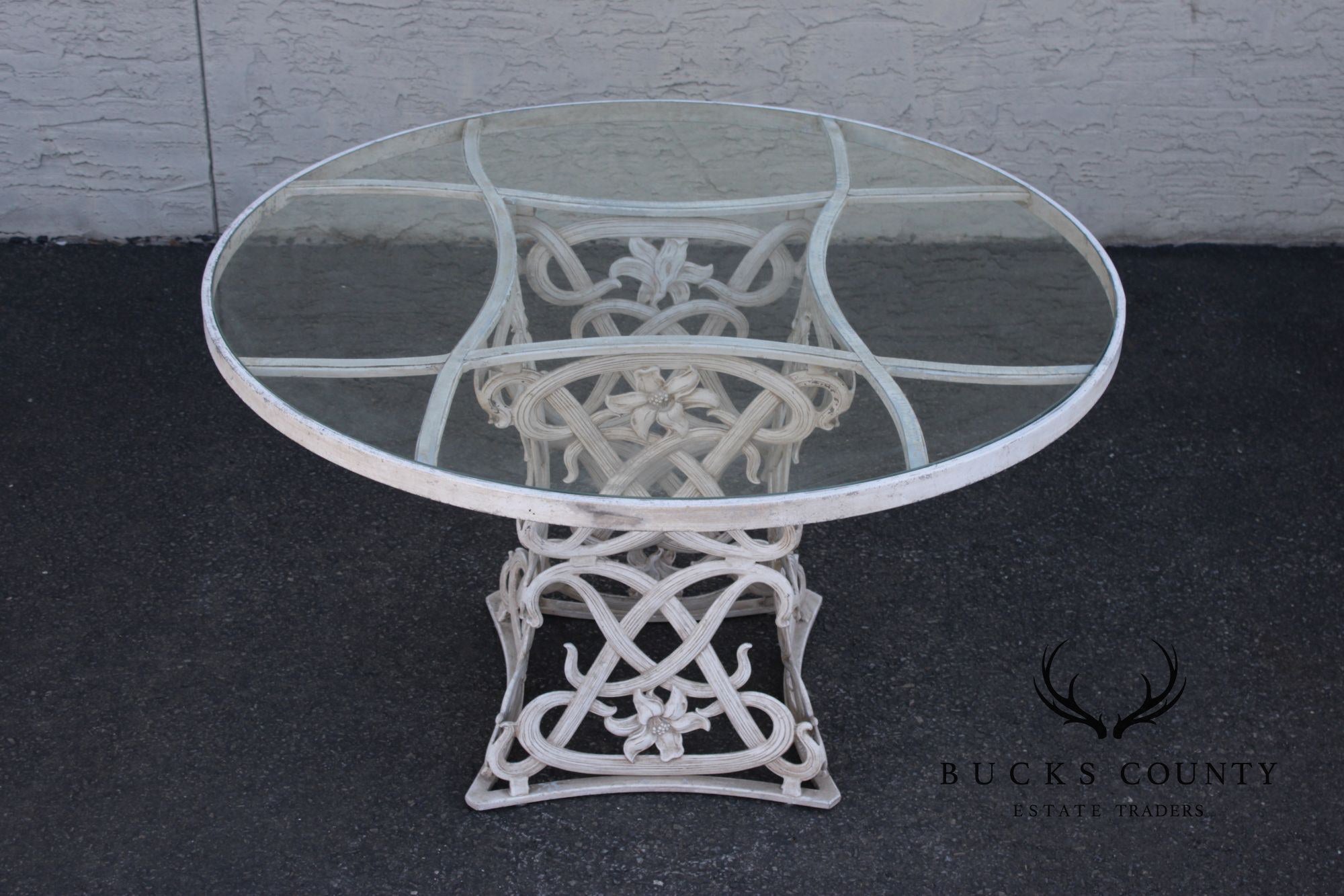 Brown Jordan Five Piece Cast Aluminum 'Day Lily' Outdoor Patio Dining Set
