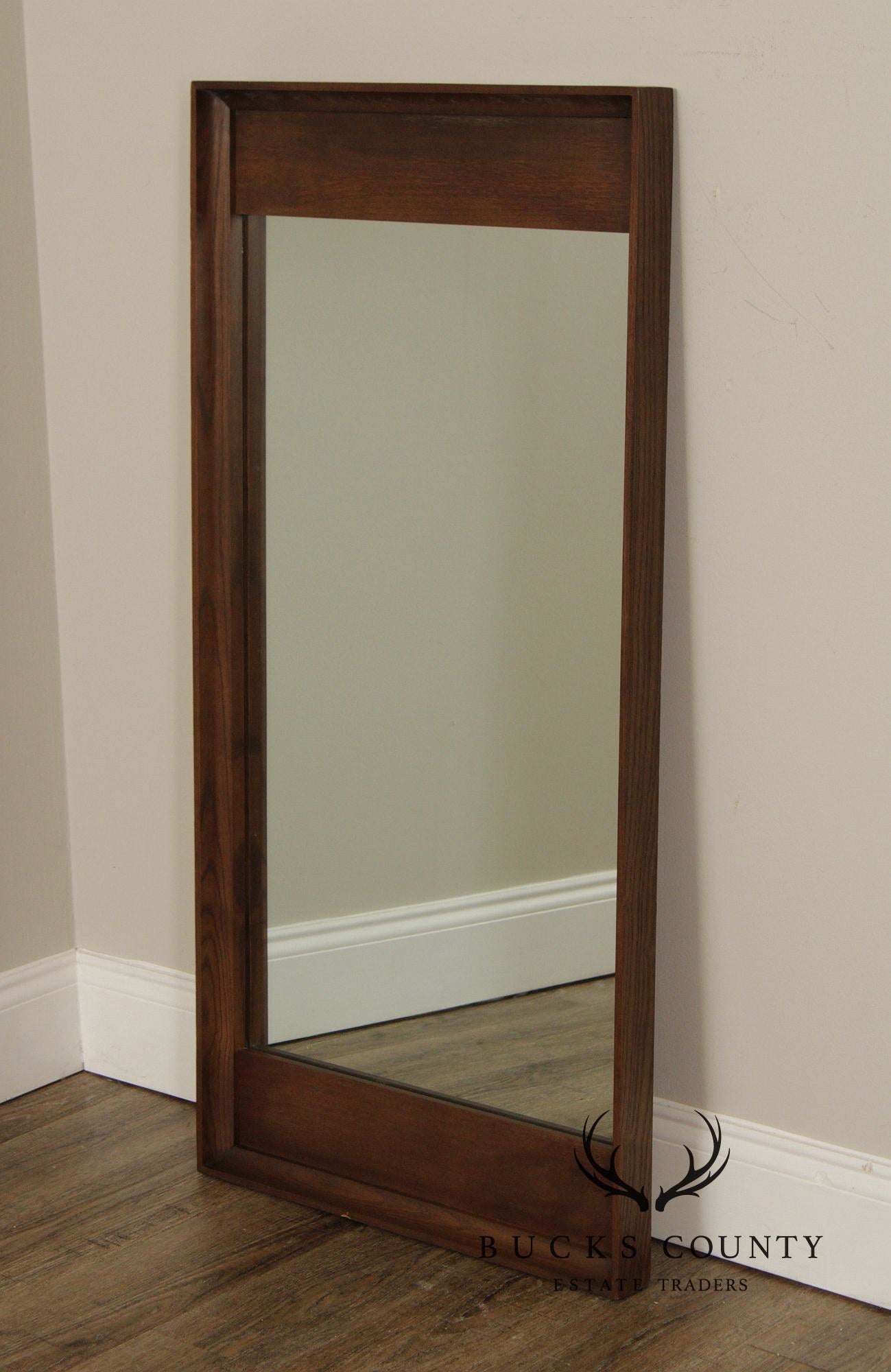 Mid Century Modern Pair of Walnut Mirrors