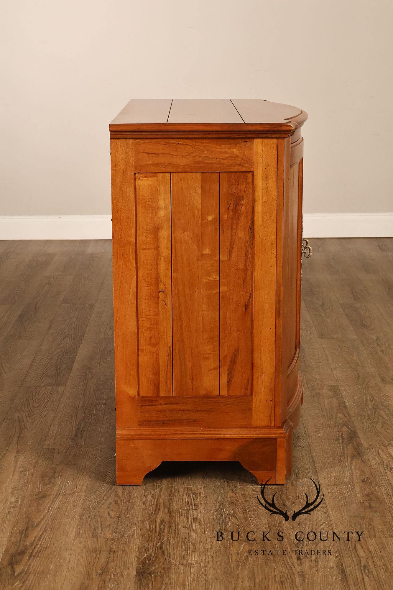 Ethan Allen French Country Style 'Legacy' Maple Bowfront Server
