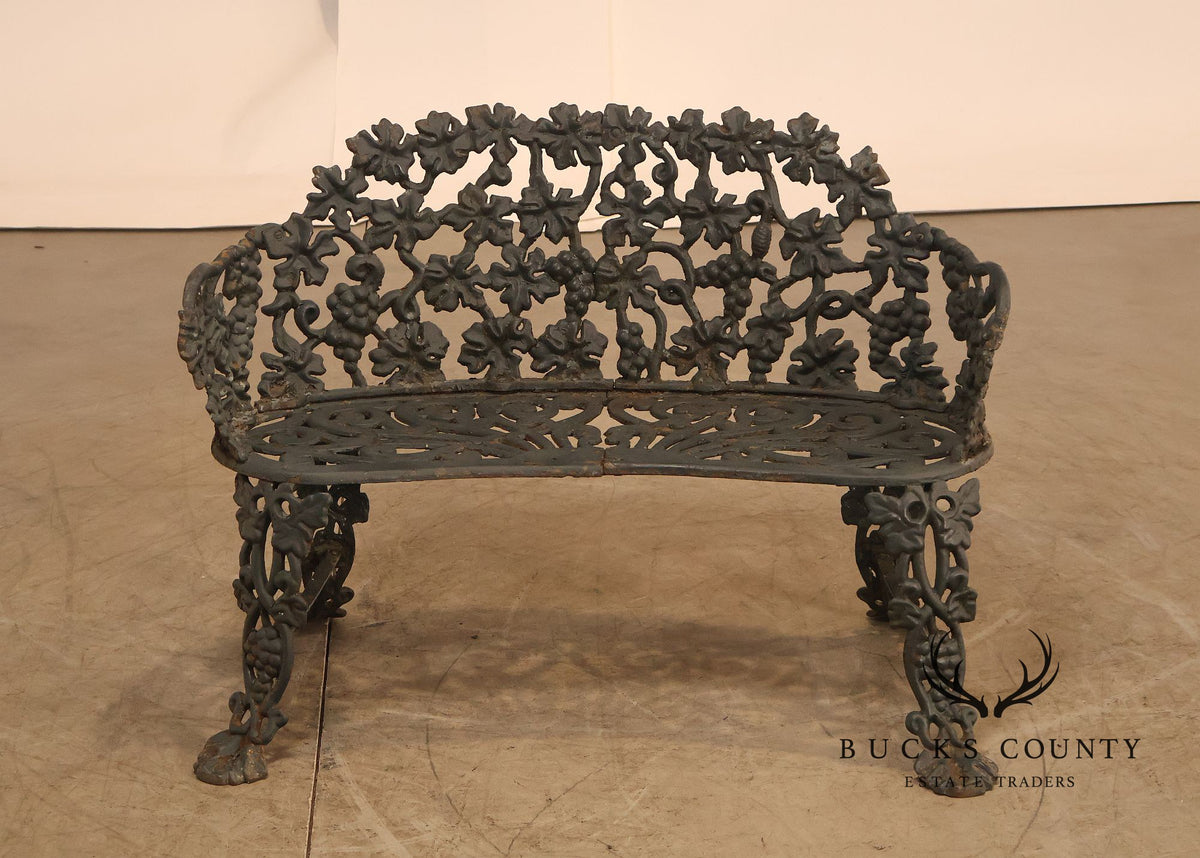 Antique Victorian Cast Iron Garden Bench