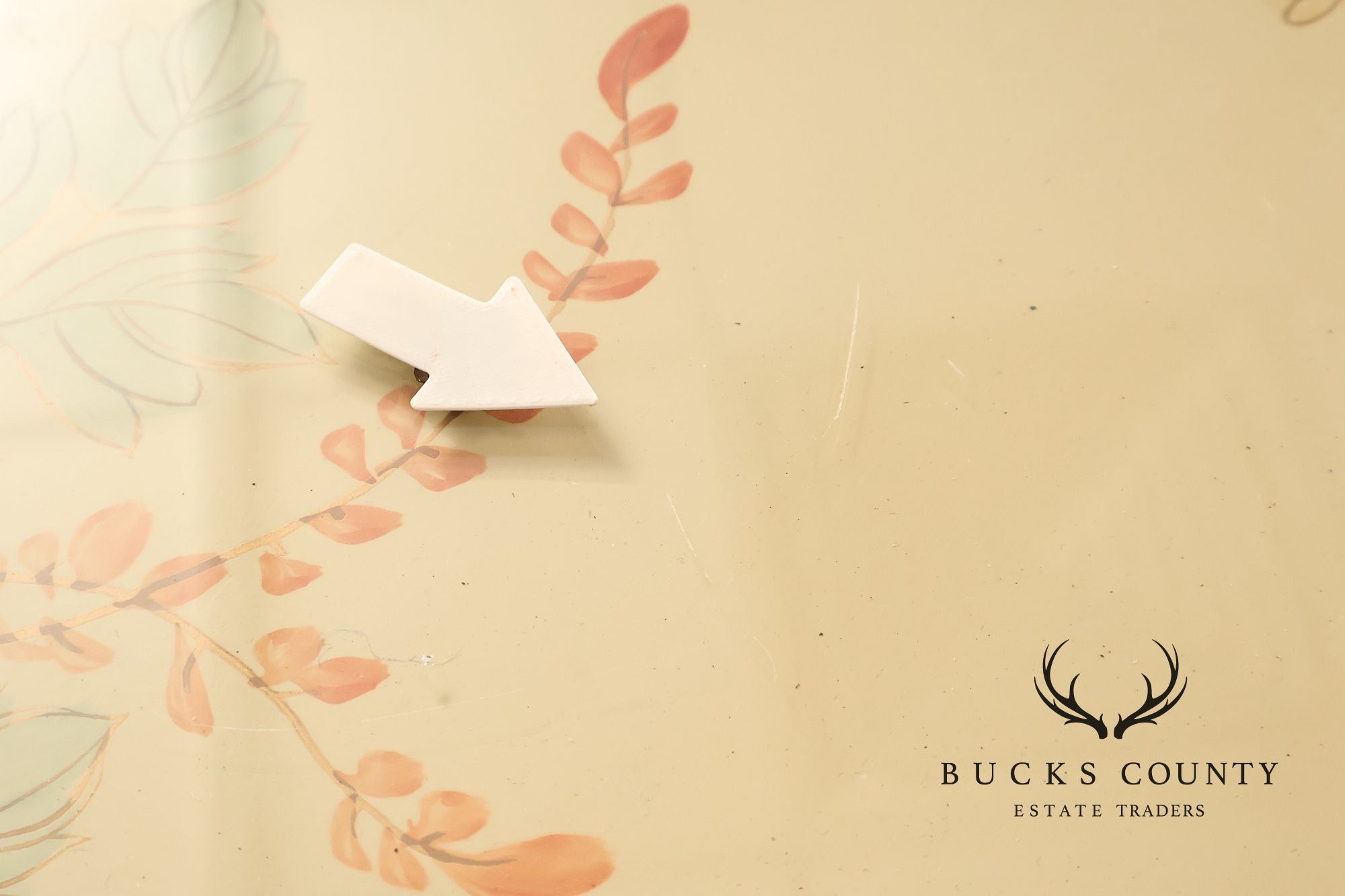 Painted Chinoiserie Style Dresser With Brass Hardware