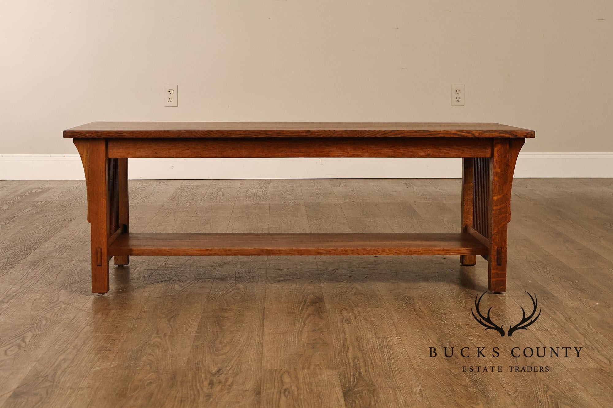 Stickley Mission Collection Oak Spindle Coffee Table