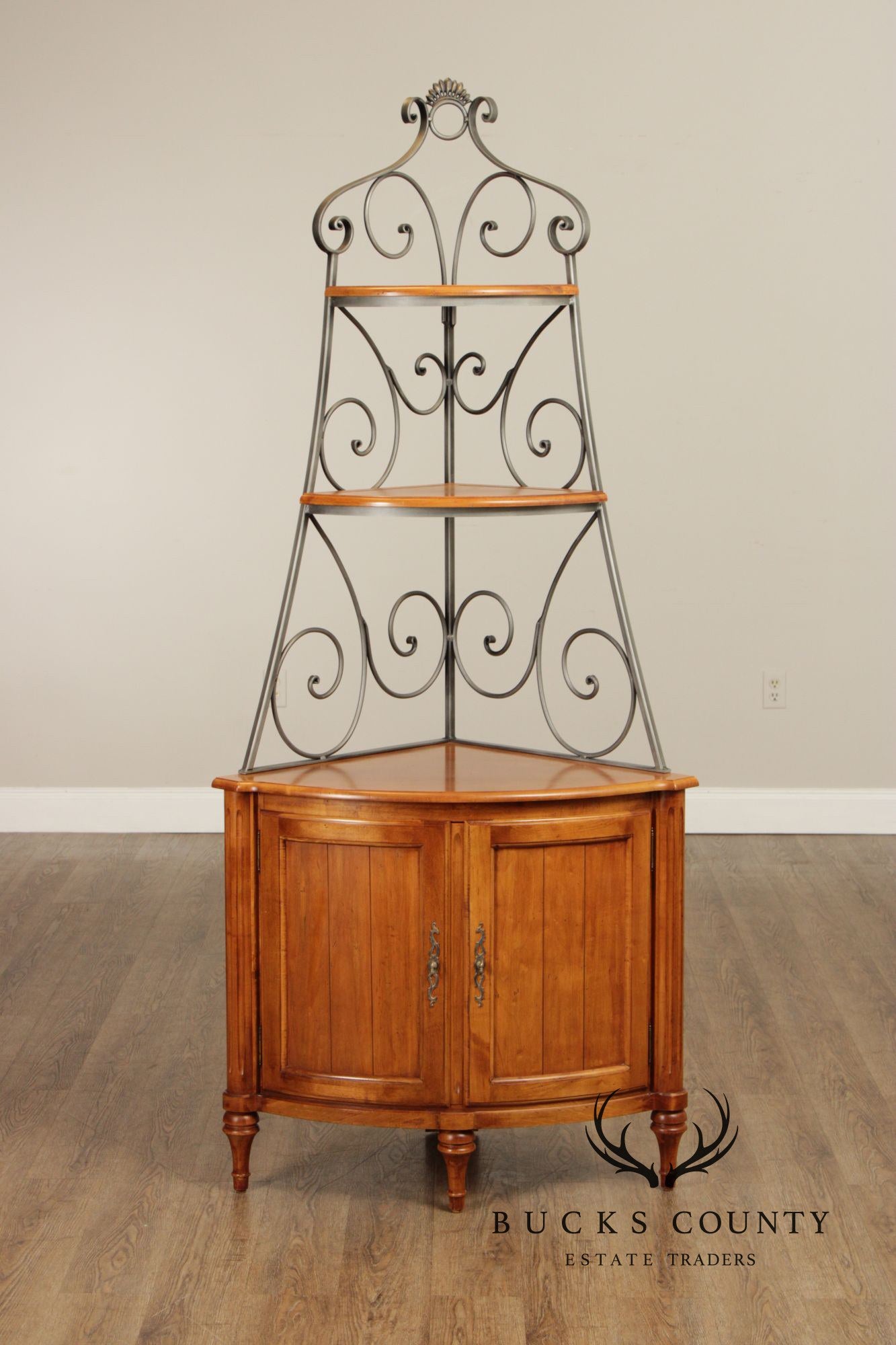 Ethan Allen 'Legacy'  Collection French Style Corner Display Cabinet