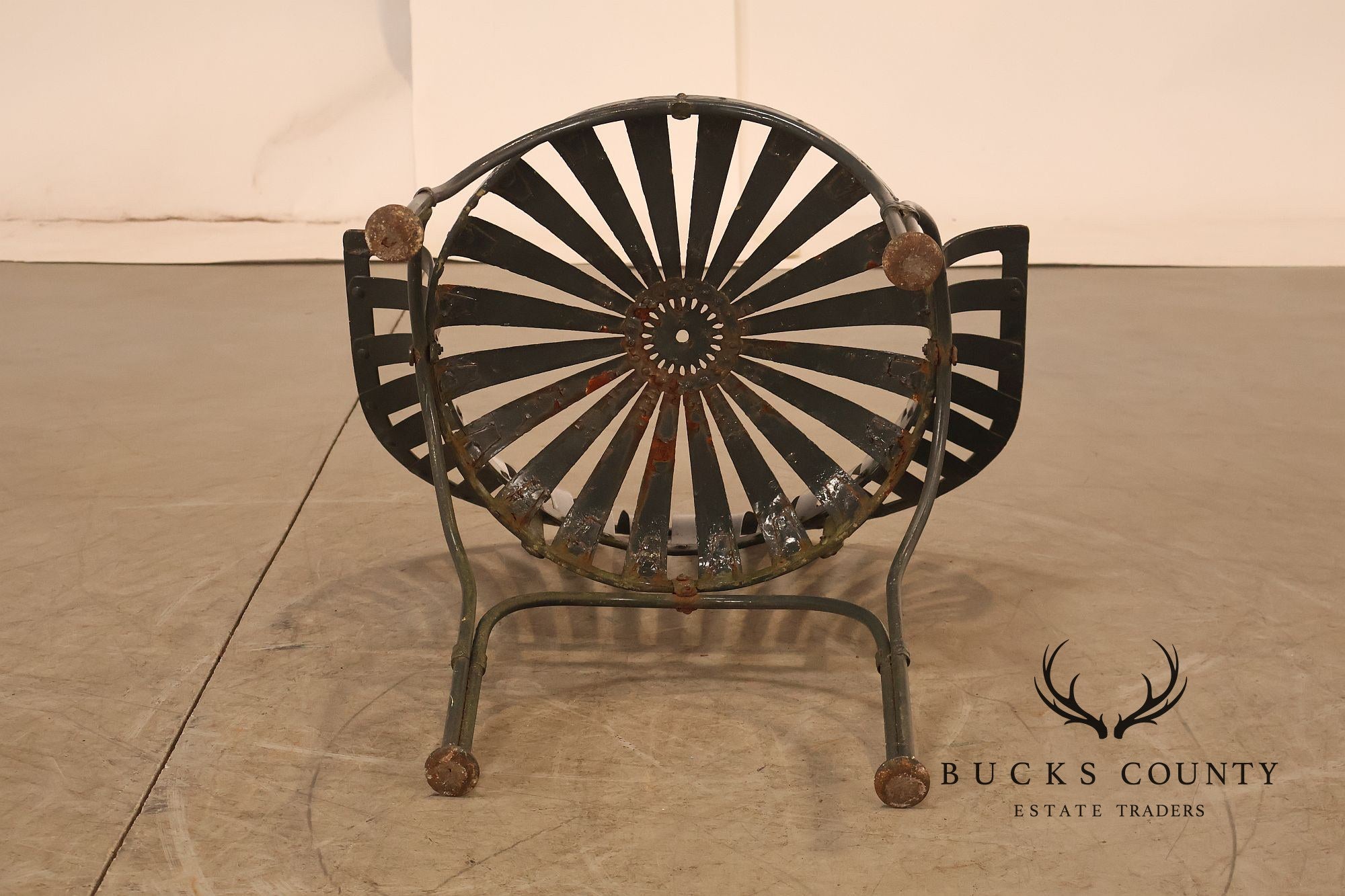 Francois Carre Pair of Outdoor Patio Fanback Armchairs