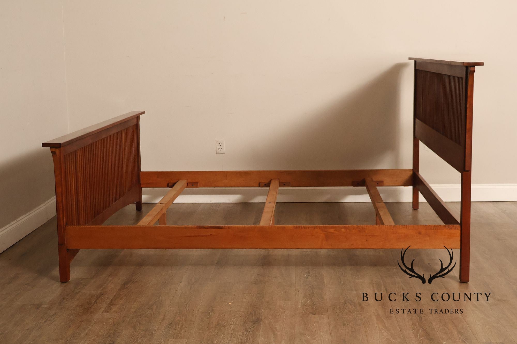 Stickley Mission Collection King Size Cherry Spindle Bed