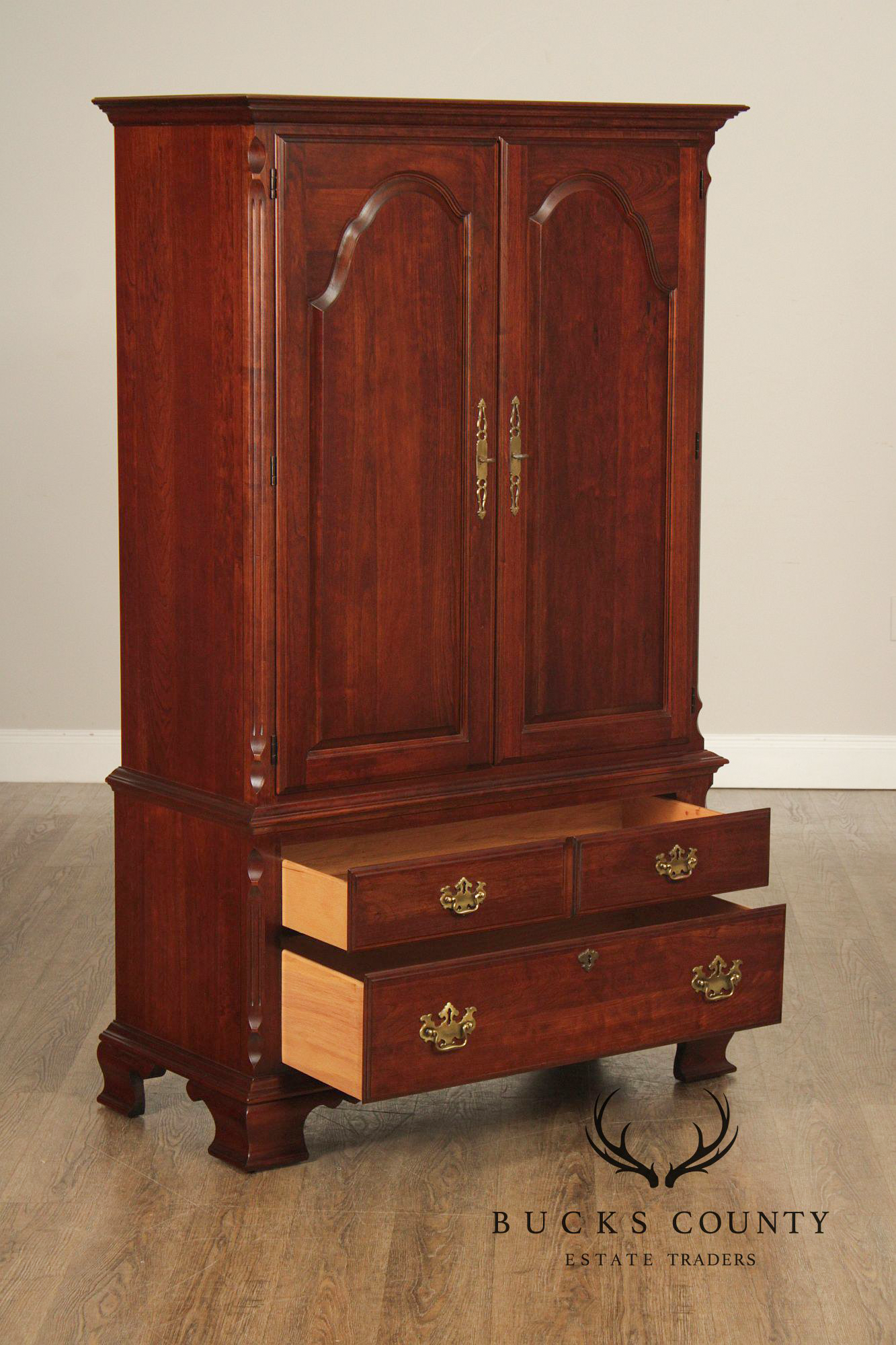 Pennsylvania House Chippendale Style Cherry Armoire