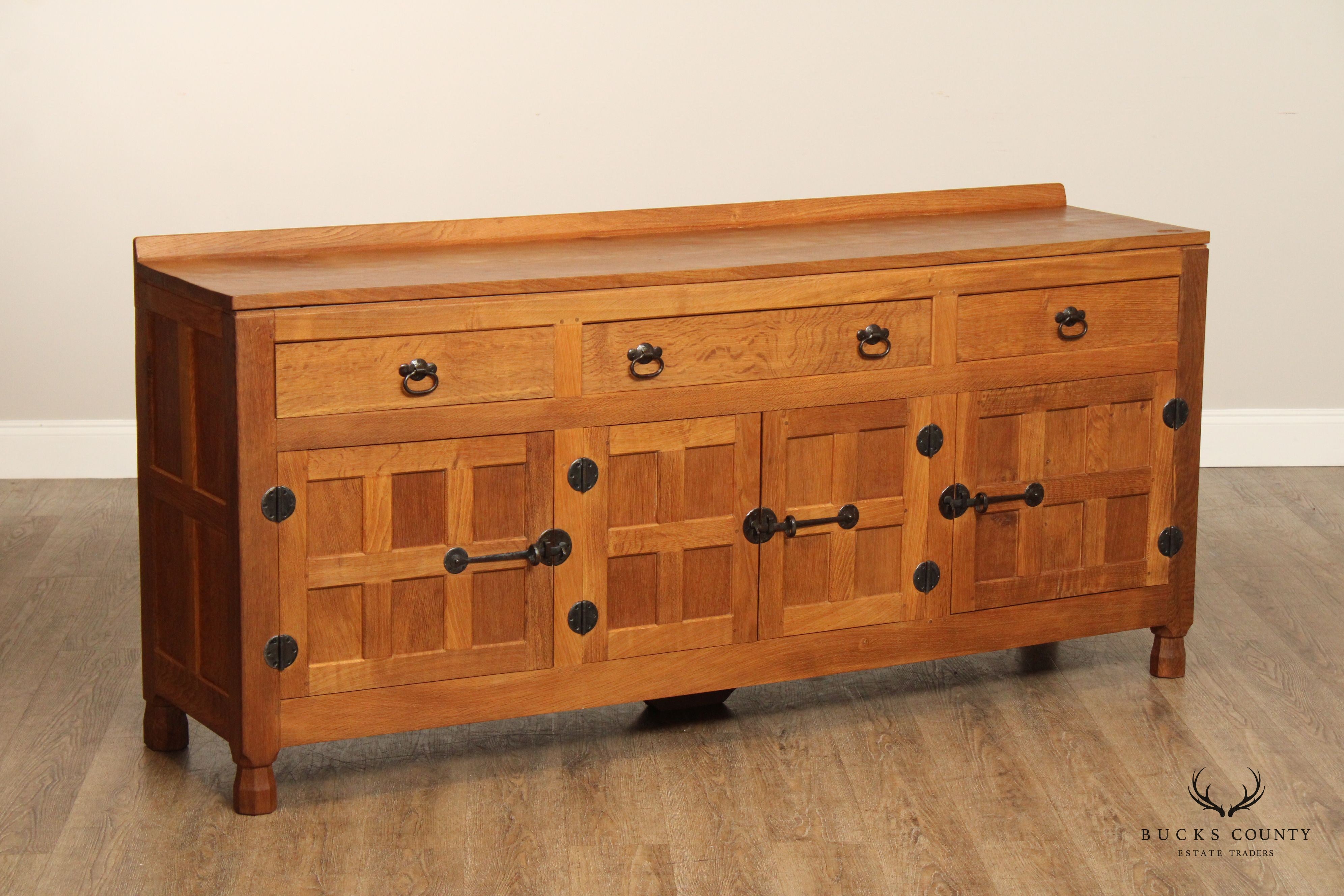 Derek Slater Fishman Arts & Crafts Style Oak Buffet Sideboard