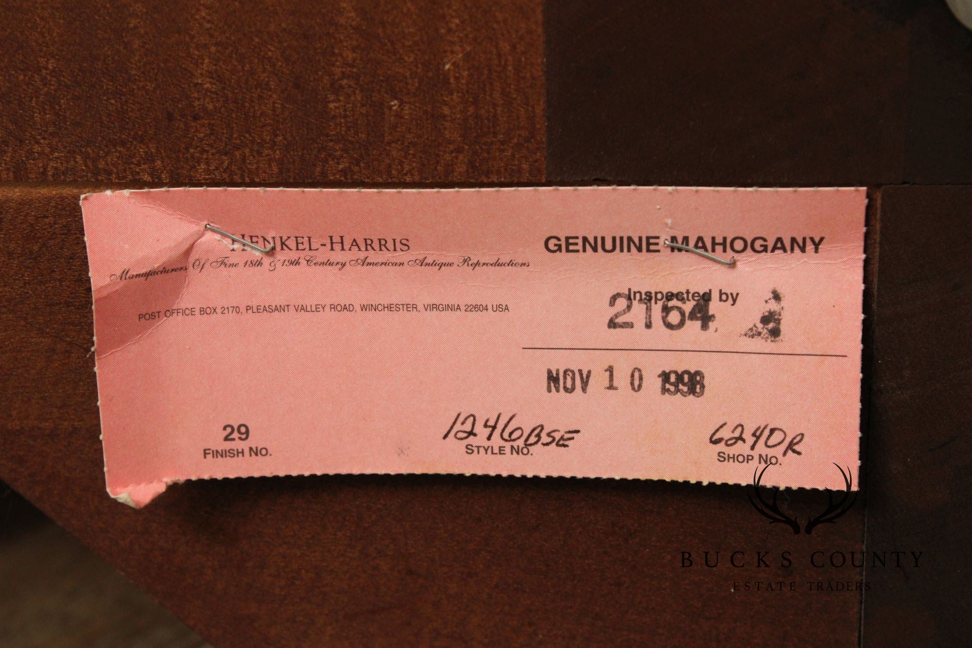 Henkel Harris Georgian Style Mahogany Armoire