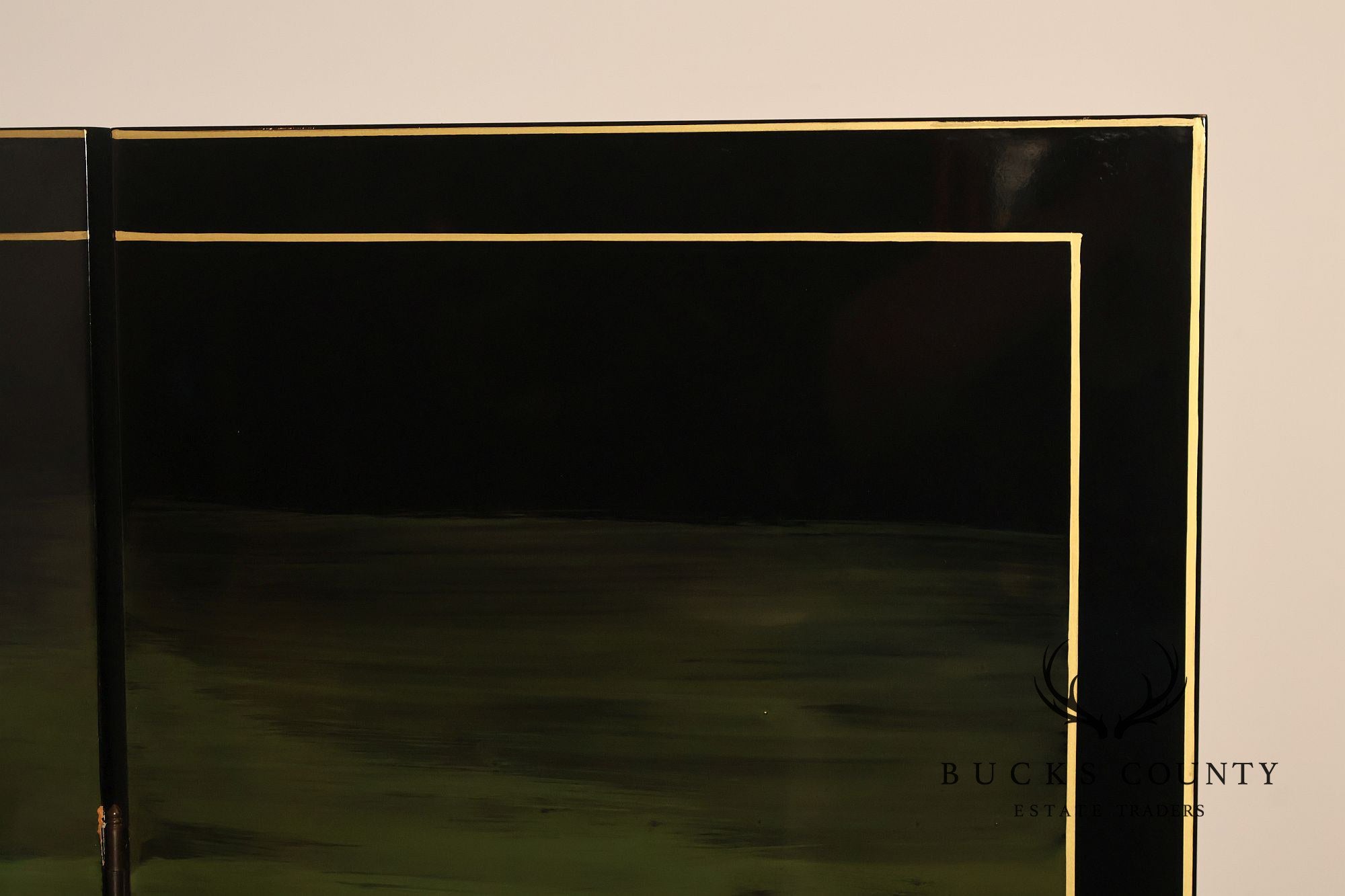 Japanese Style Hand Painted Lacquered Six-Panel Room Divider