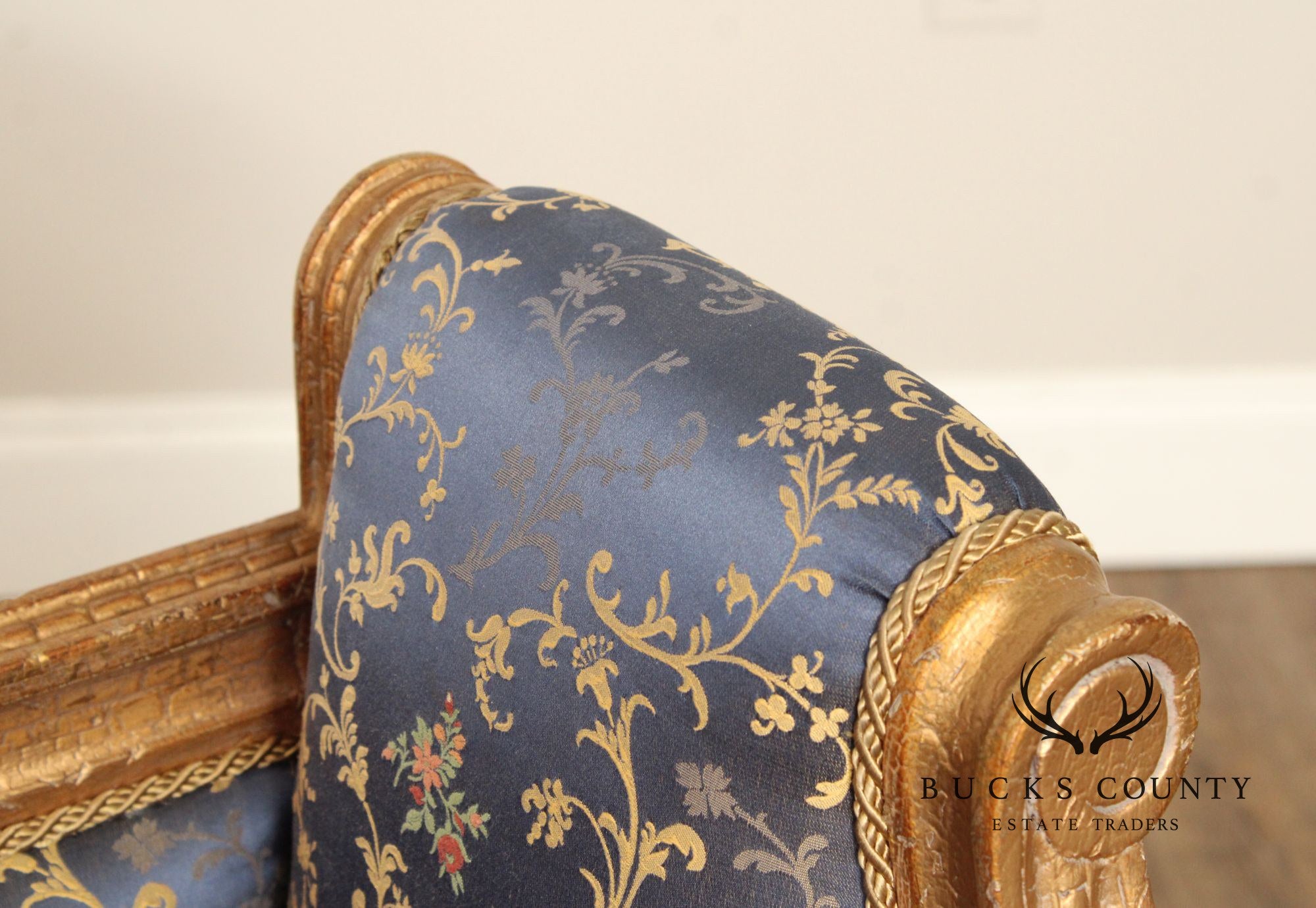 French Louis XVI Style Custom Quality Giltwood Settee