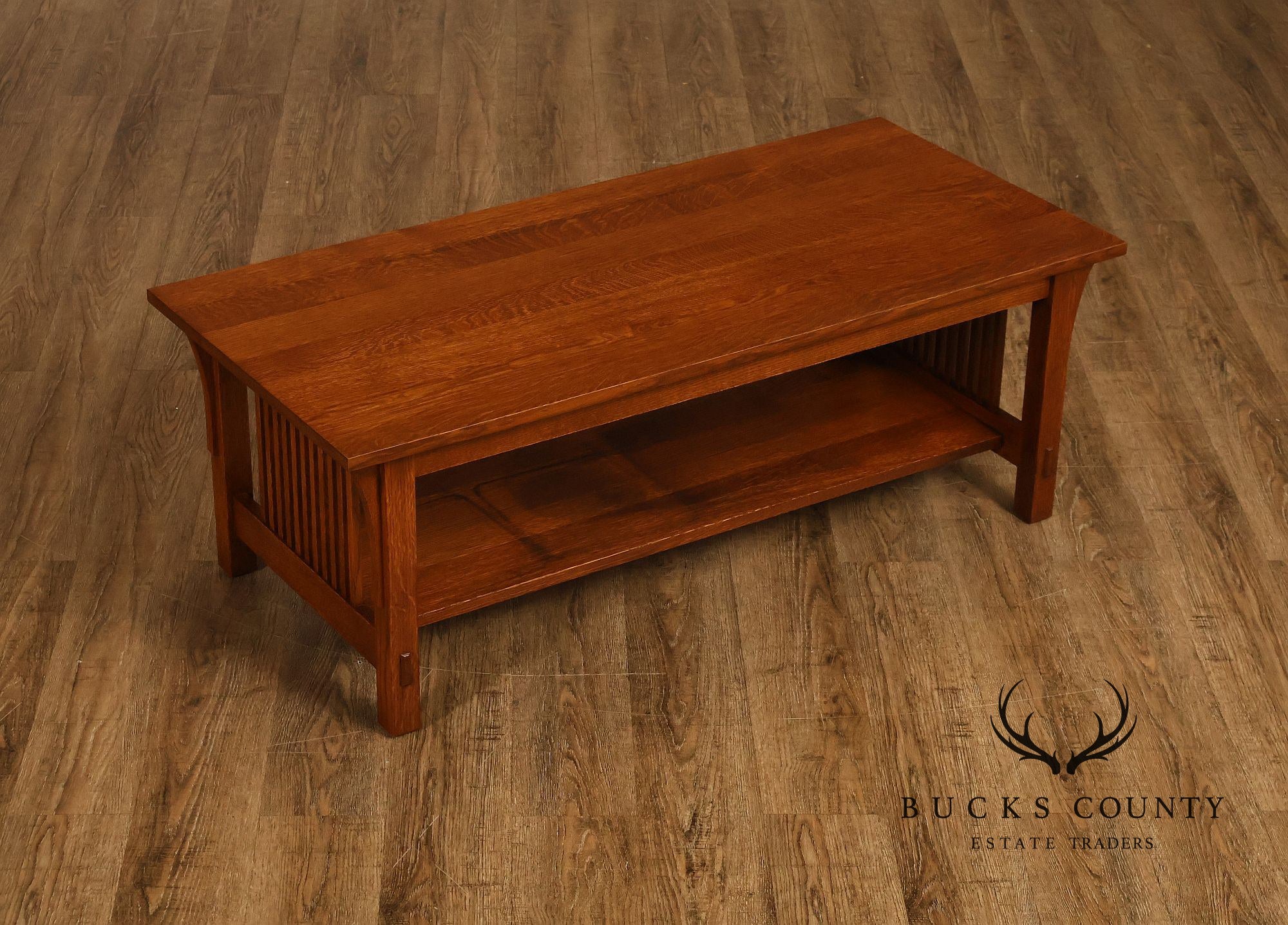 Stickley Mission Collection Oak Spindle Coffee Table