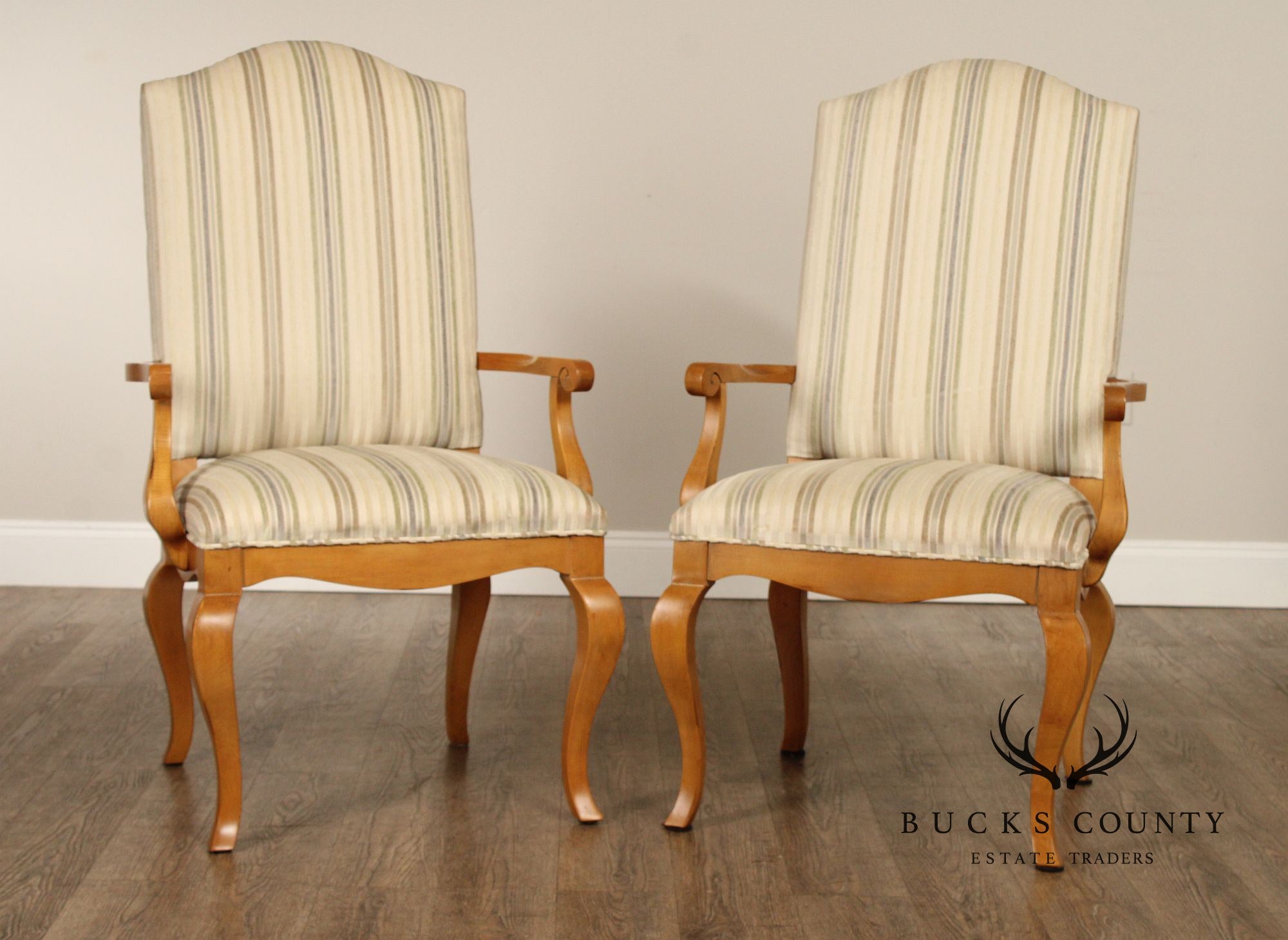 Ethan Allen French Country Style Pair of Armchairs