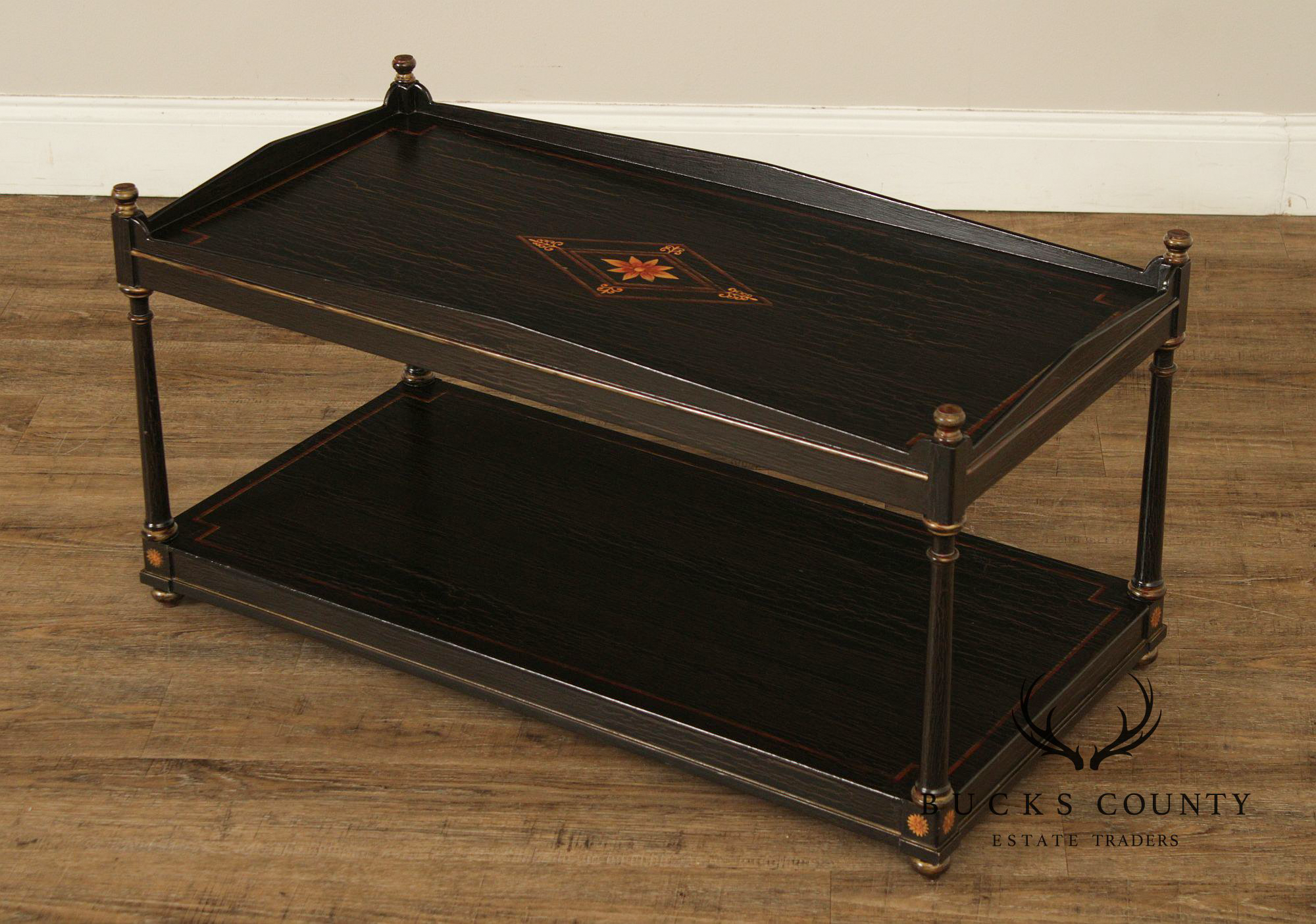 Regency Style Distressed Painted Coffee Table