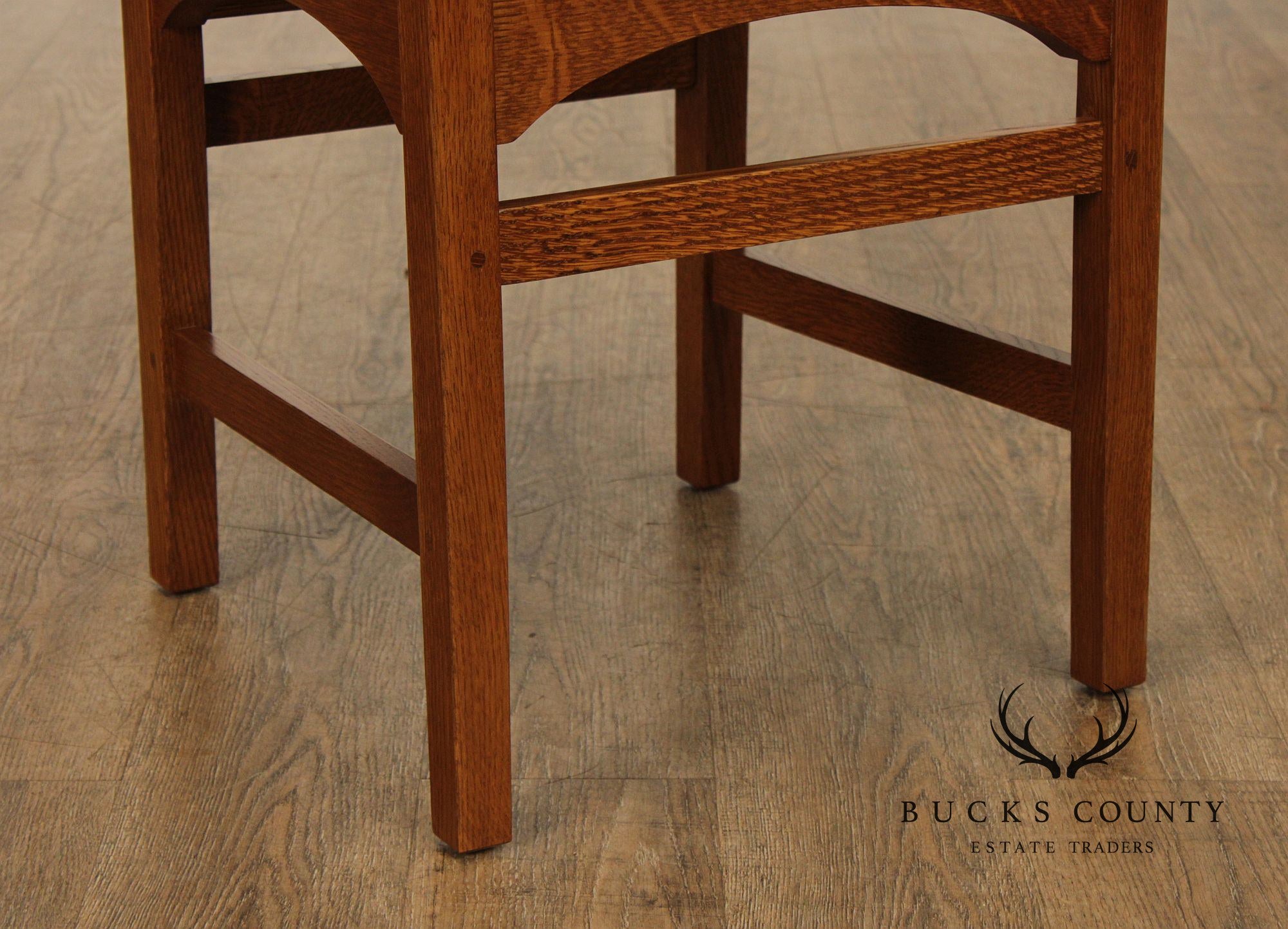 Stickley Mission Collection Set of Six Harvey Ellis Oak Dining Chairs