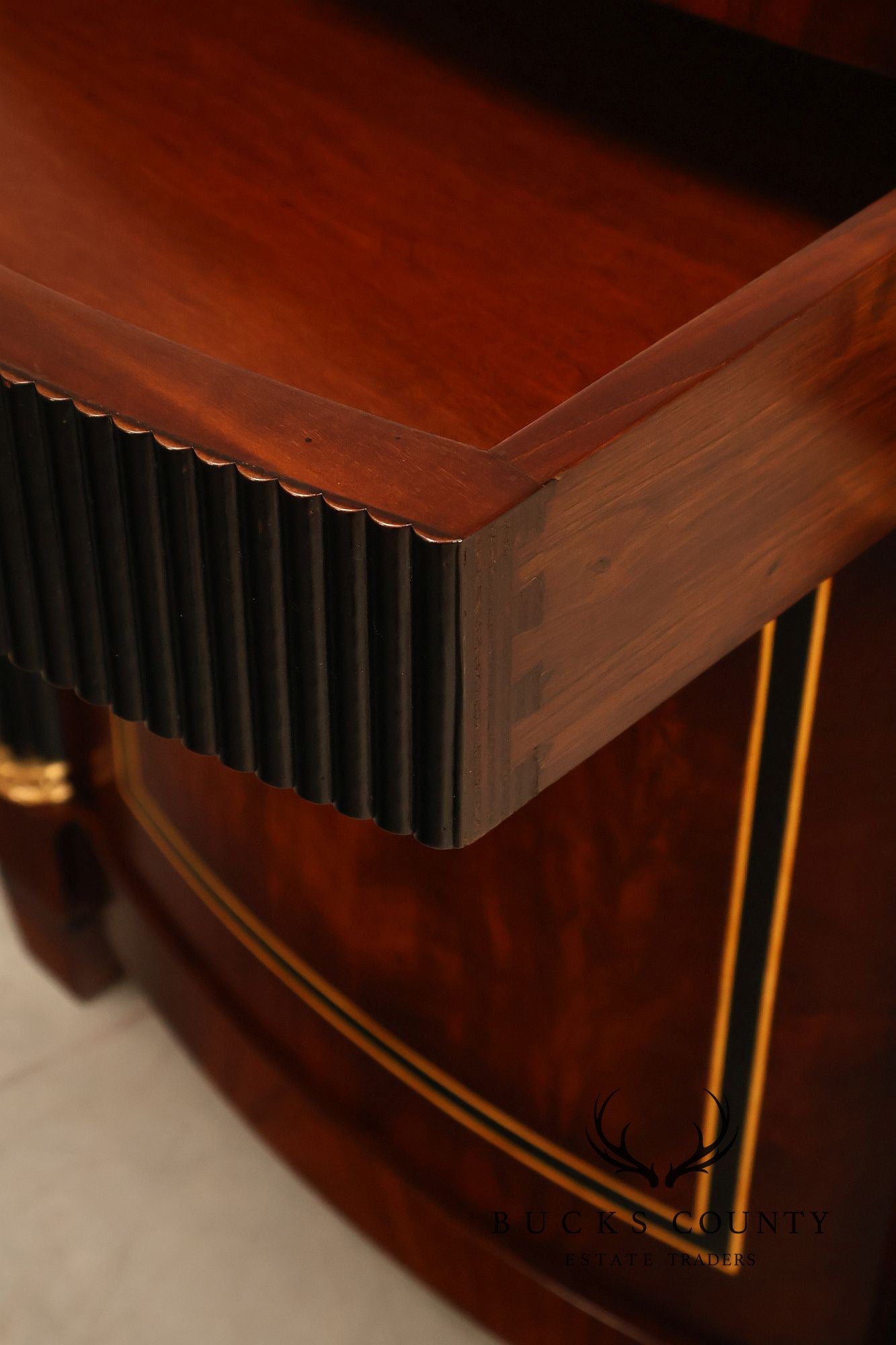 Mariner Luxury Furniture Empire Style Pair Of Mahogany Nightstands
