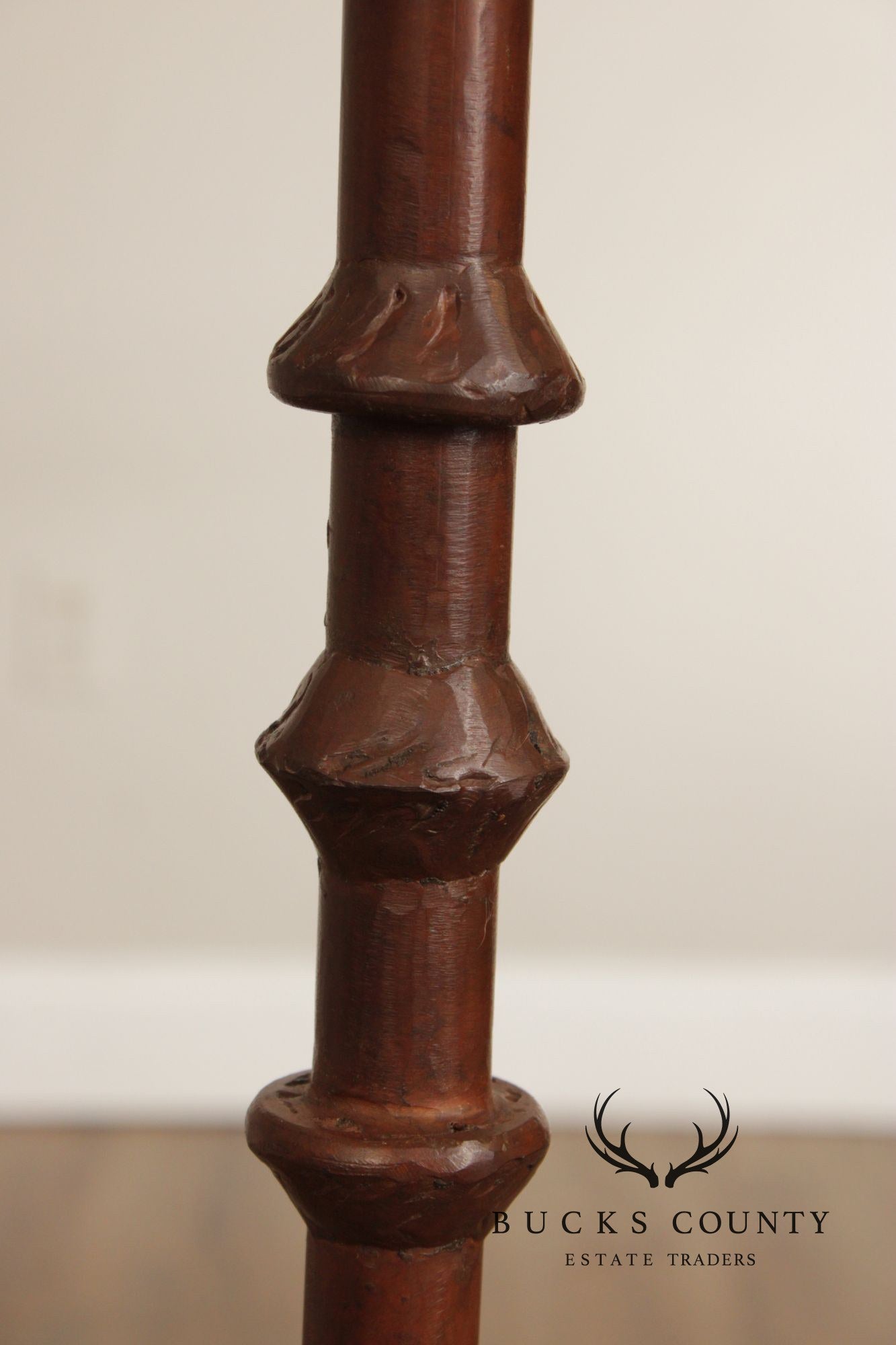 Vintage European Set of Three Tall Iron Candlesticks