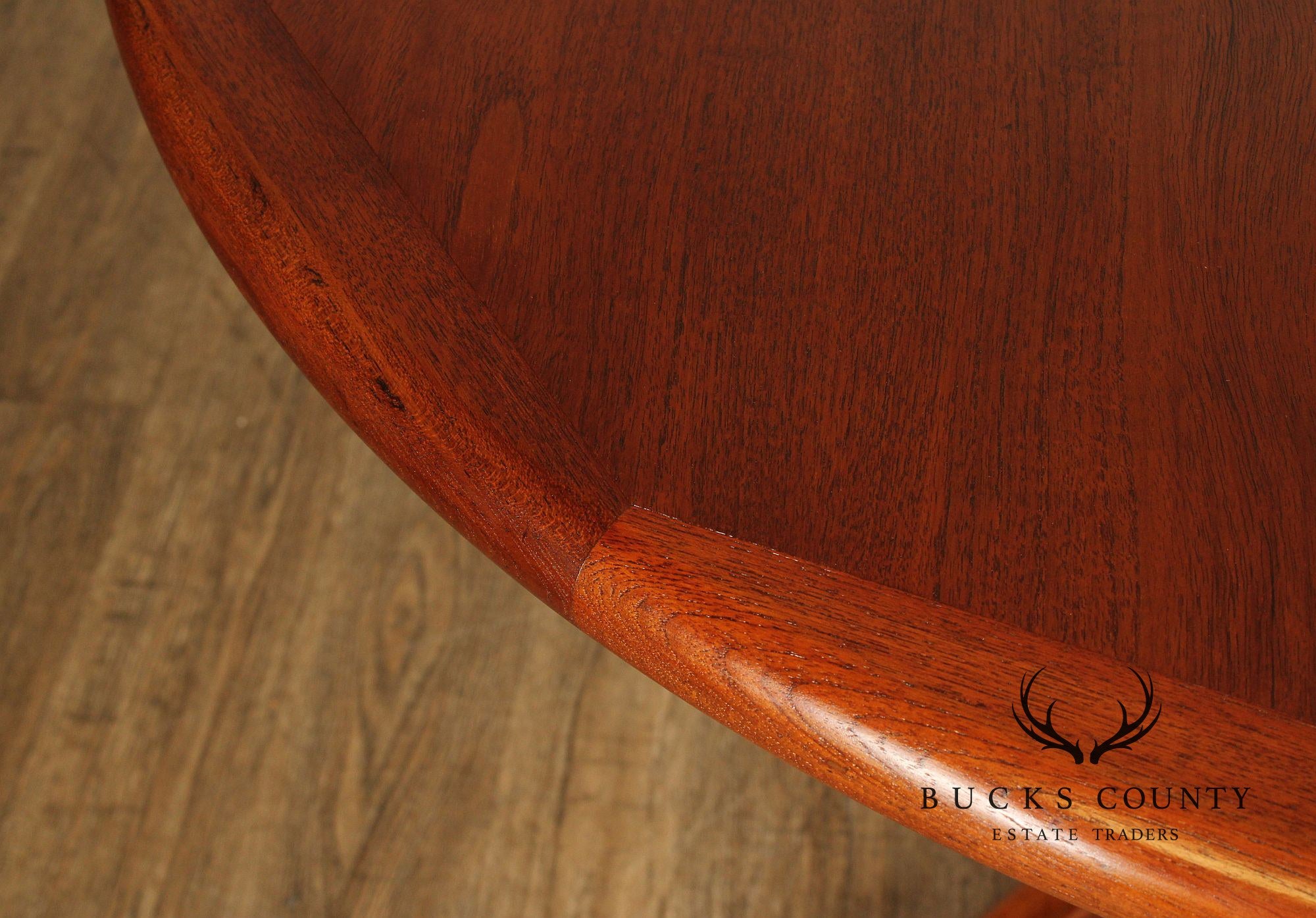 Danish Modern Round Teak Expandable Dining Table