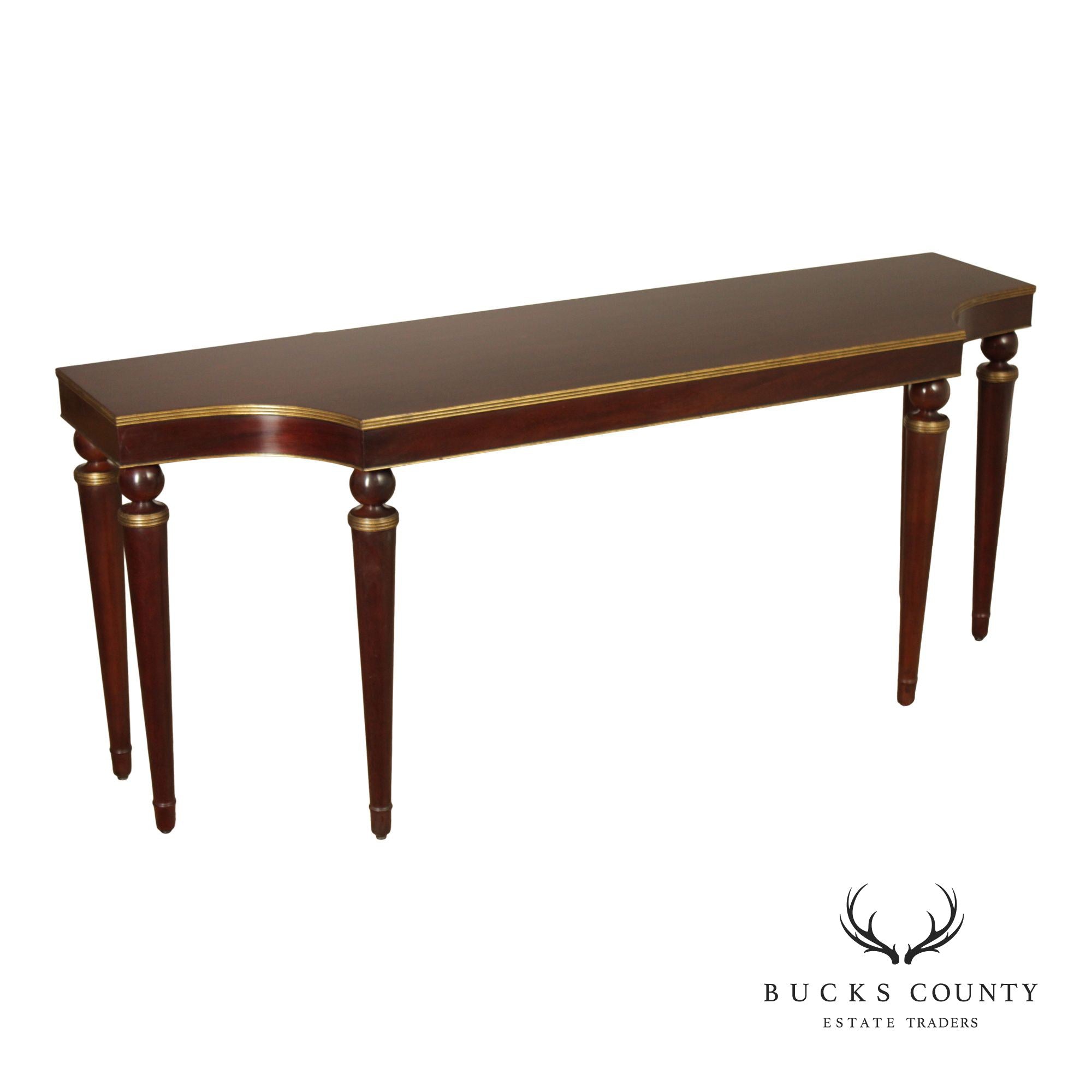 Barbara Barry For Baker Mahogany Long Console Table