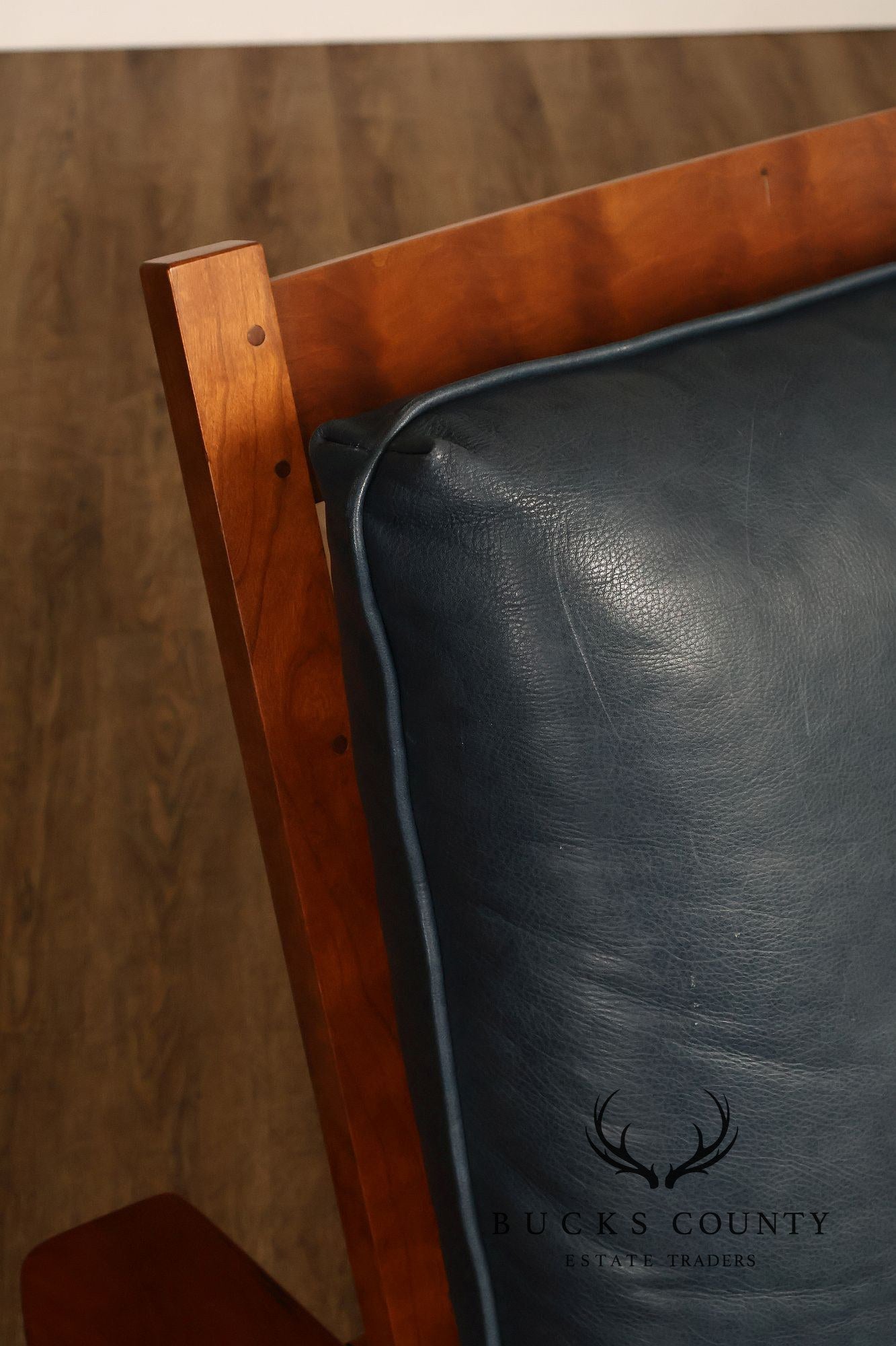 Stickley Mission Collection Cherry Bow Arm Morris Chair and Ottoman