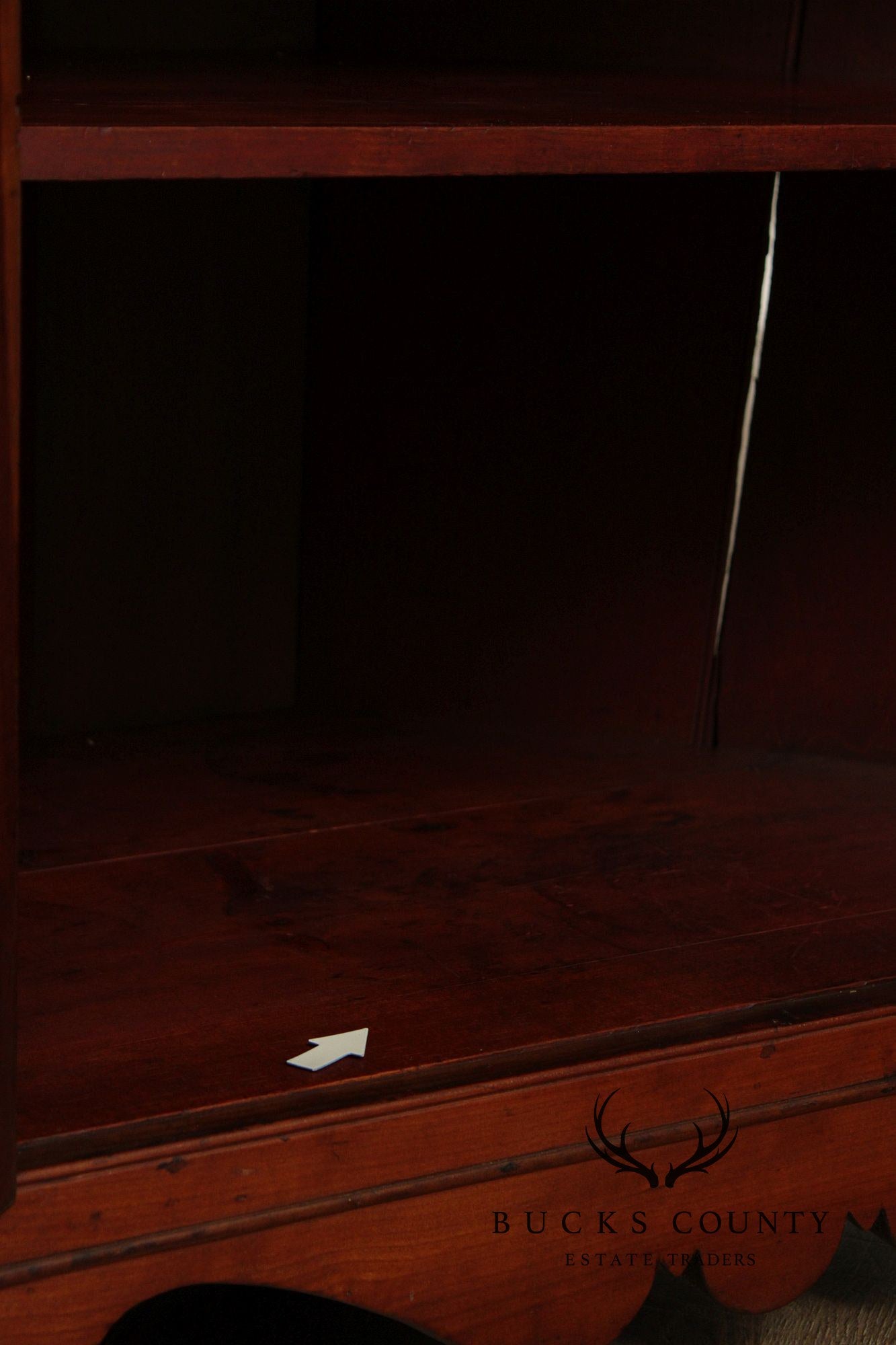 Antique American Cherry Two Piece Corner Cupboard