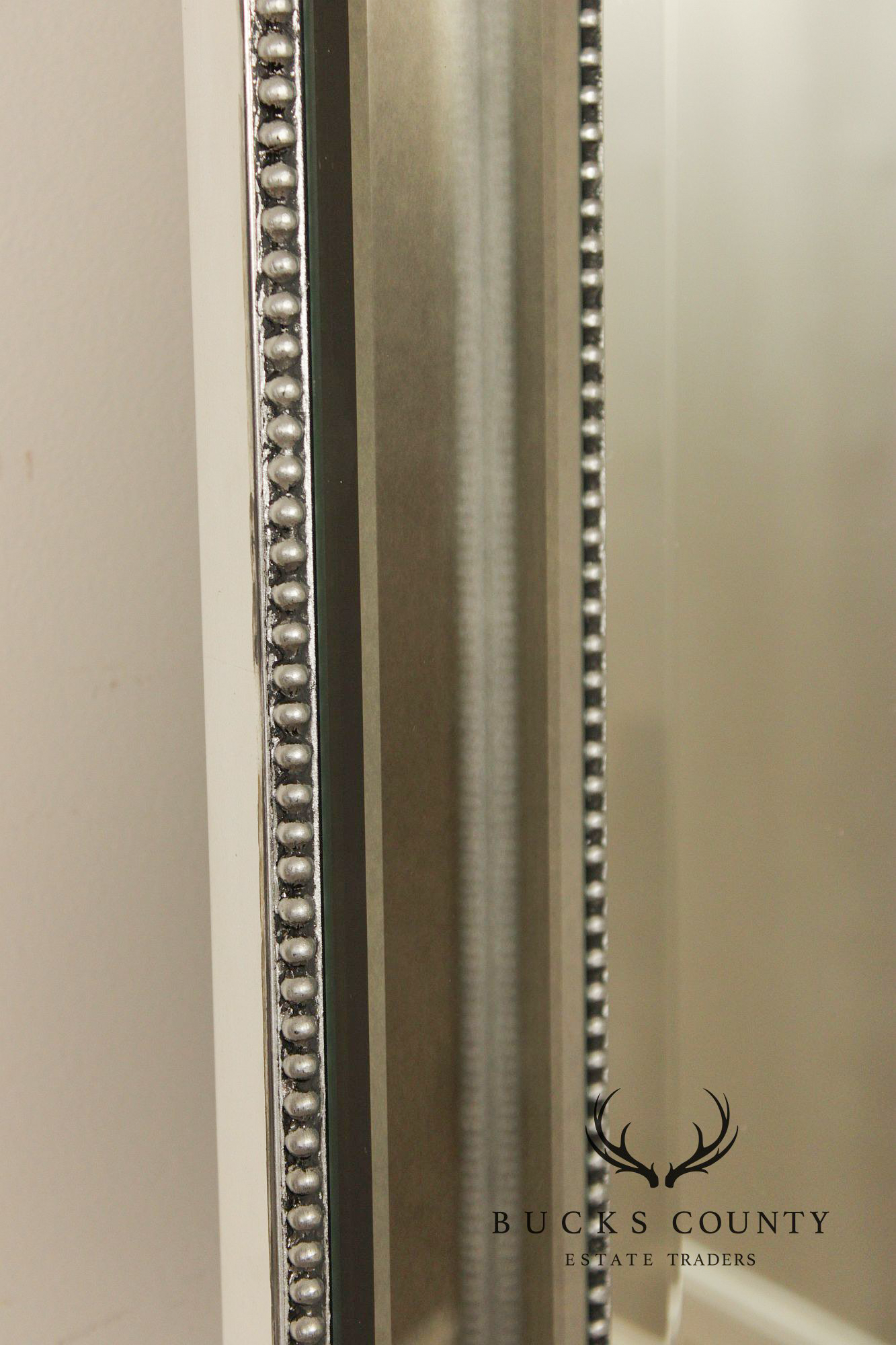 Hollywood Regency Oversized Beaded Floor Mirror