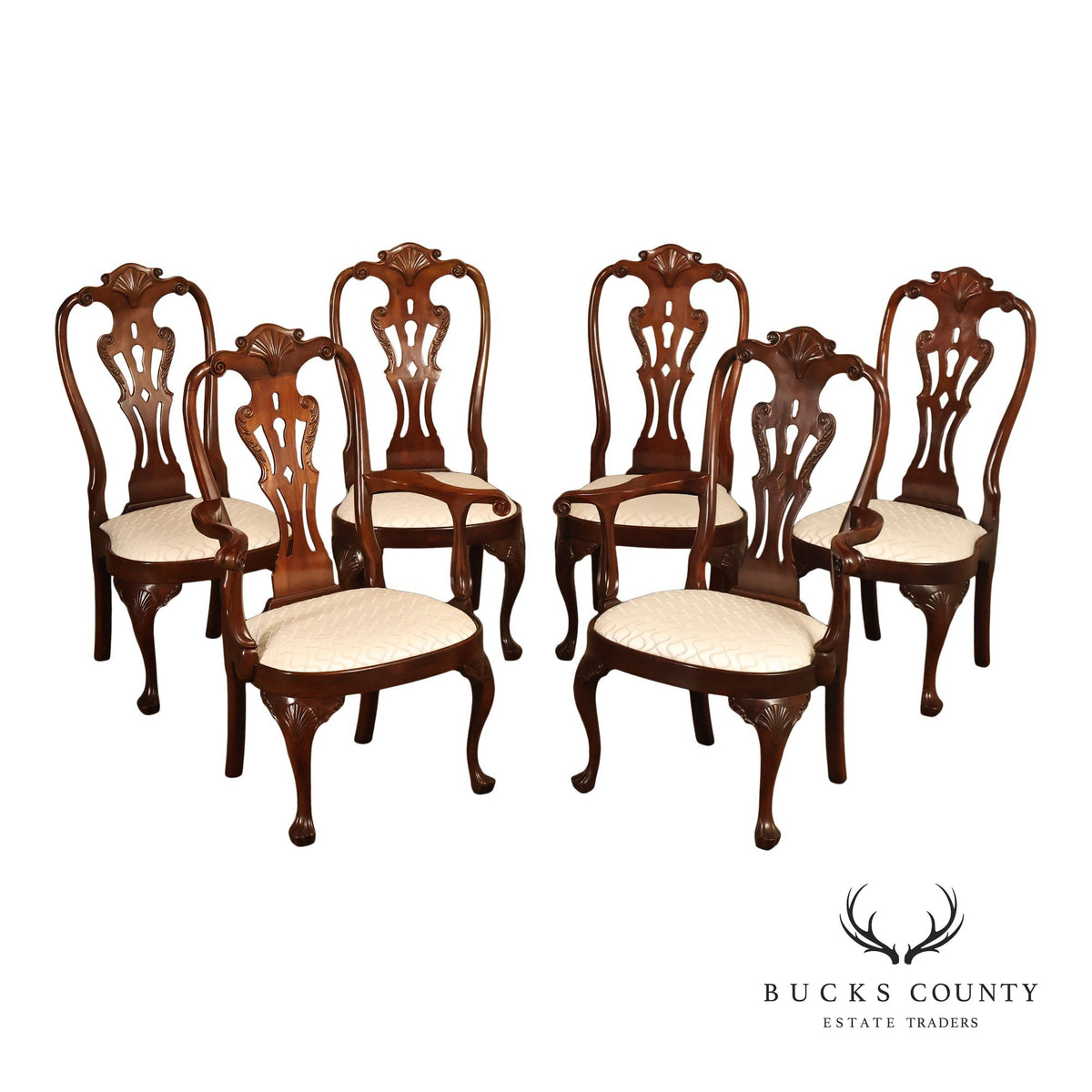 Henredon 'Rittenhouse Square' Set of Six Mahogany Dining Chairs