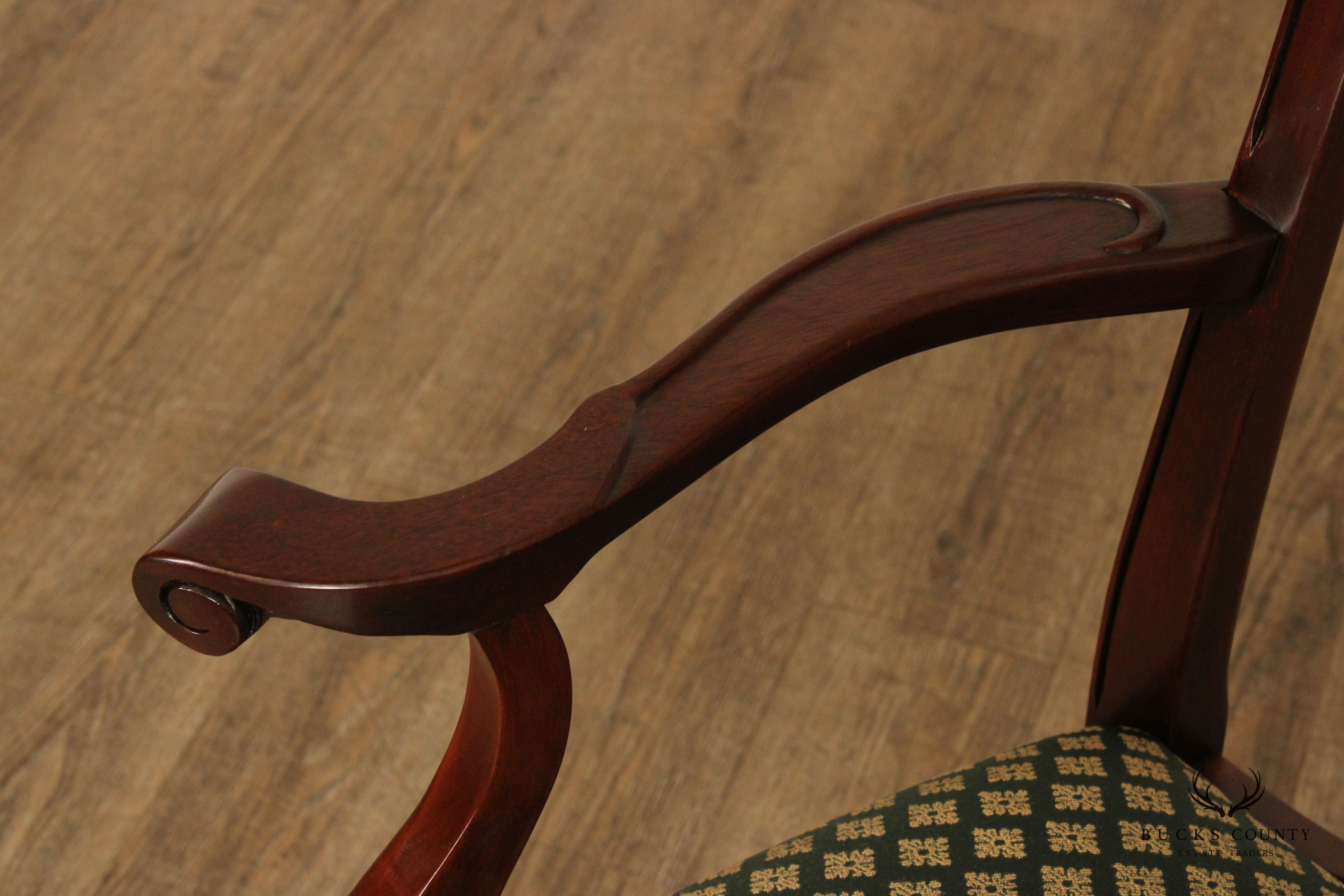 Chippendale Style Carved Mahogany Armchair