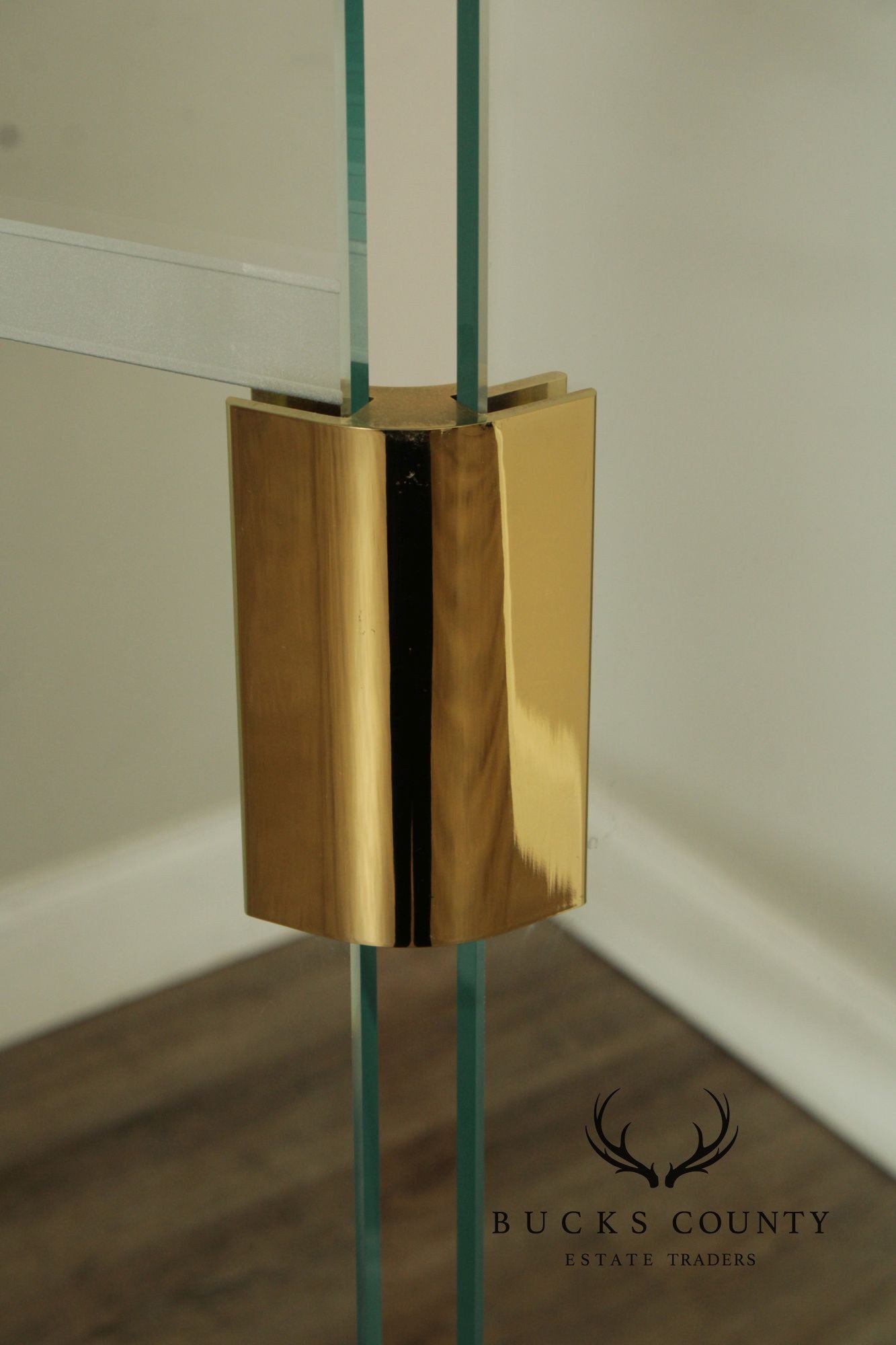 1980's Art Deco Style Glass Four-Panel Room Divider