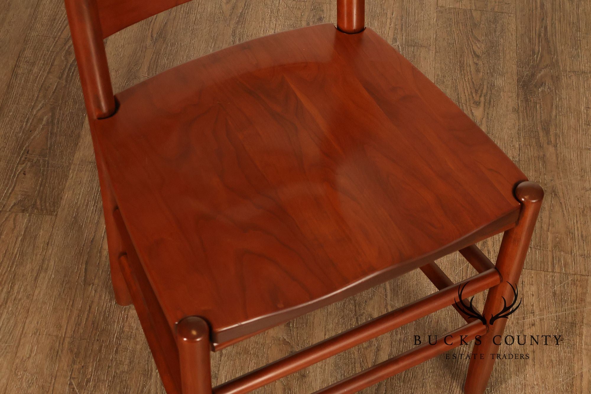 The Keystone Collection Set of Four Solid Cherry Ladder Back Dining Chairs