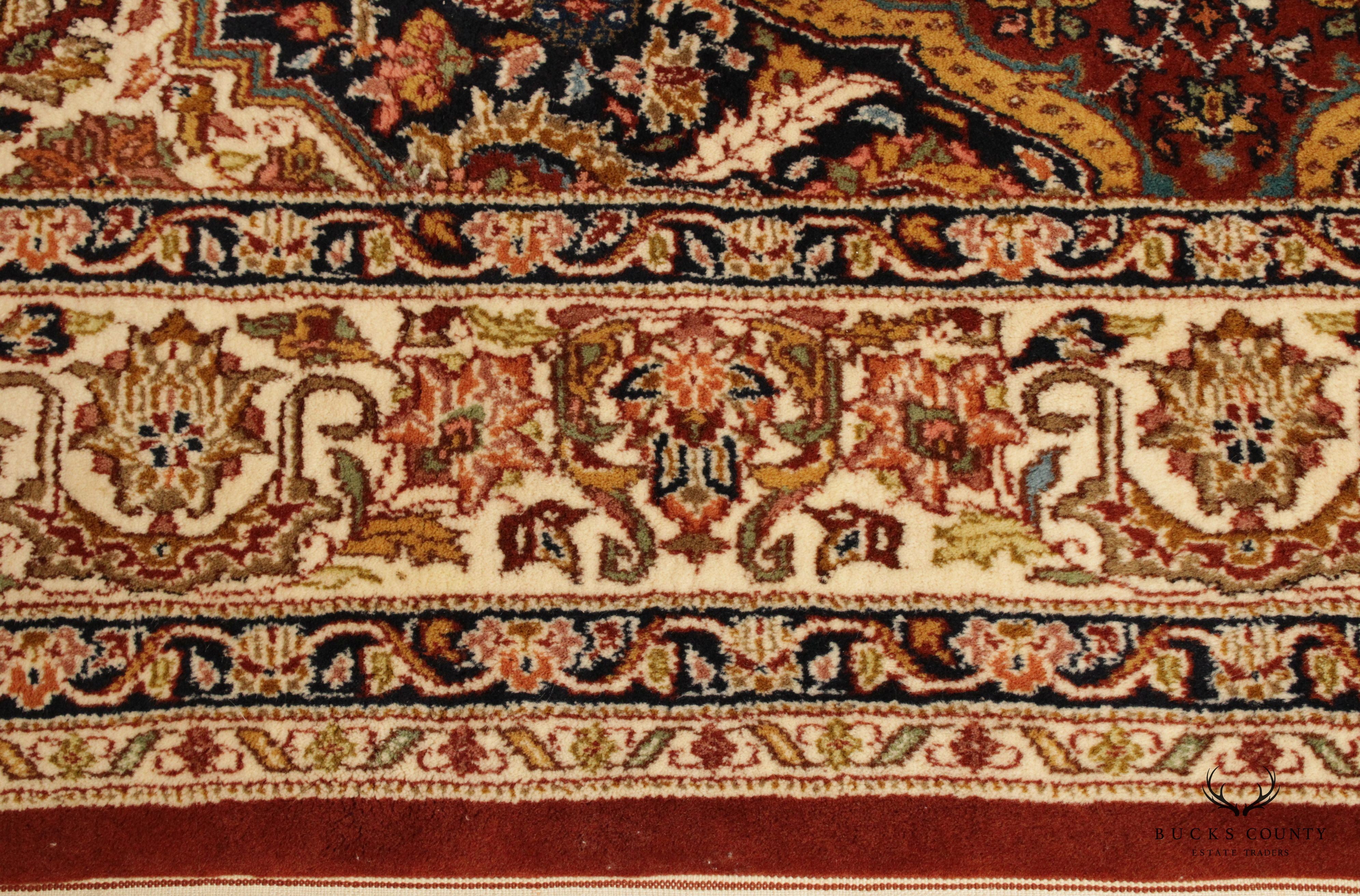 Persian Isfahan Wool Area Rug, 9' x 6'