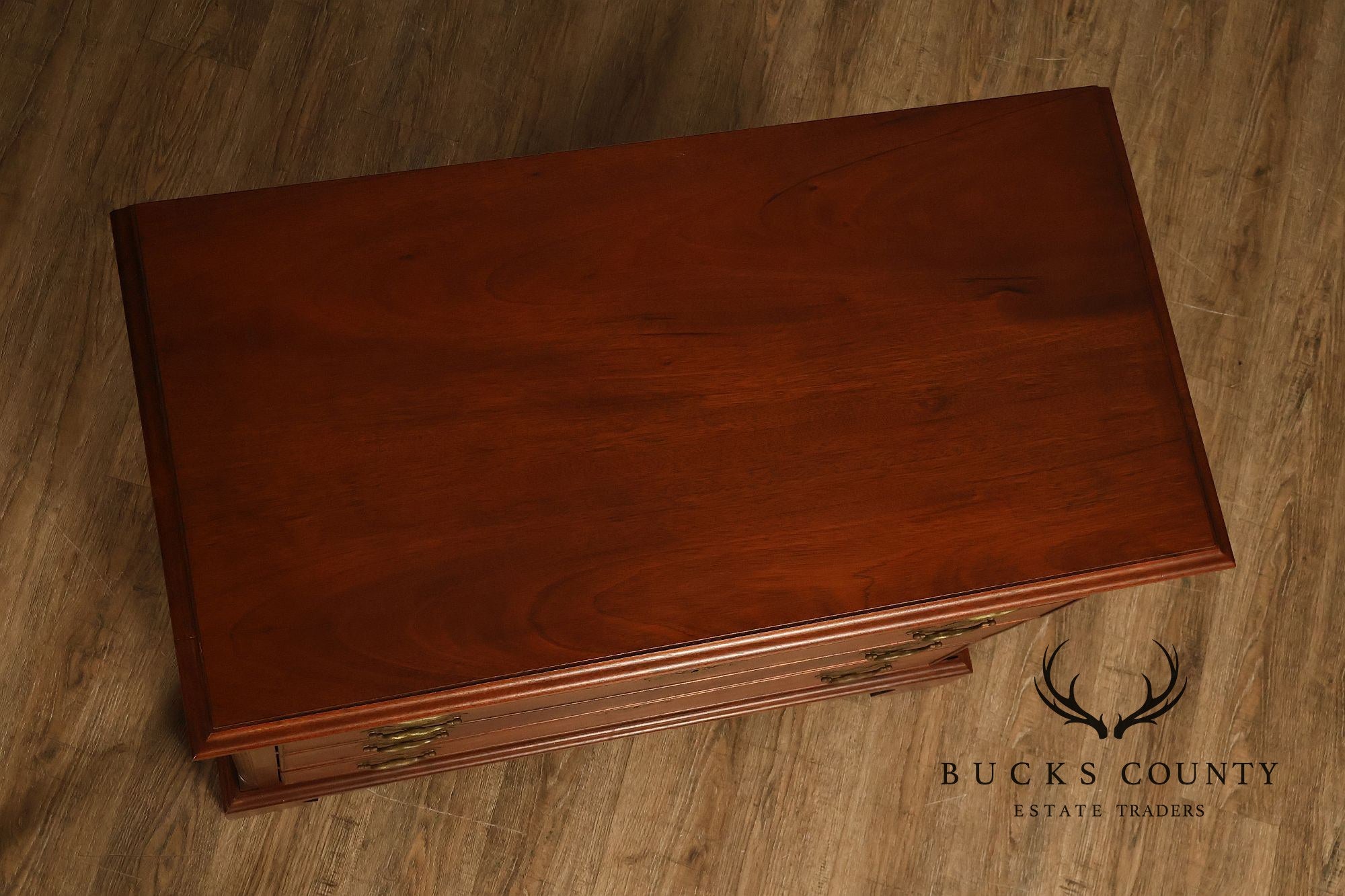 Custom Made 4 Drawer Mahogany Chippendale Style Chest of Drawers