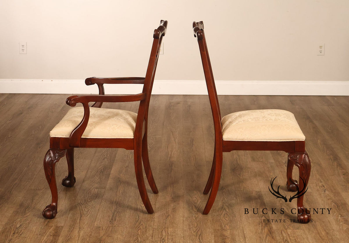 Ethan Allen '18th Century Mahogany' Set of Eight Dining Chairs