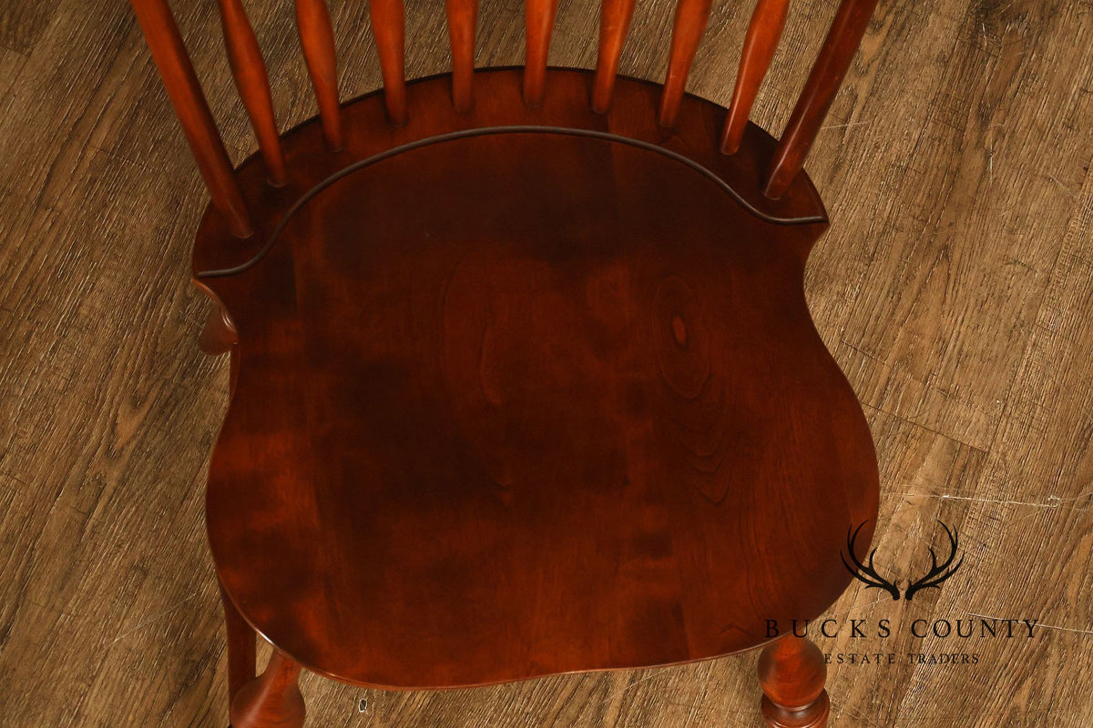 Nichols & Stone Set Of Eight Cherry Windsor Dining Chairs